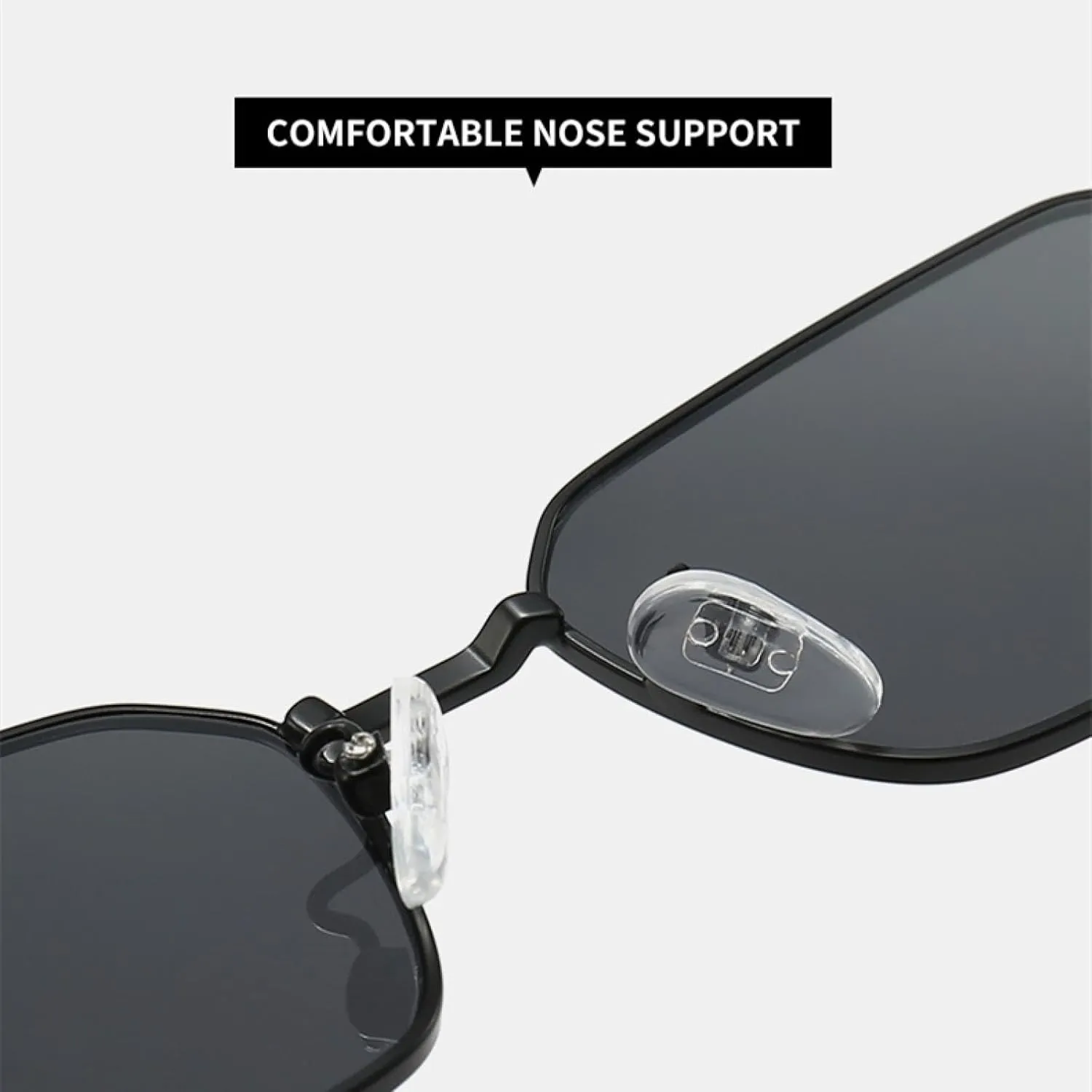 Fashion Sunglasses for Woman Vintage Metal Frame Polygonal Luxury Shades Eyewear