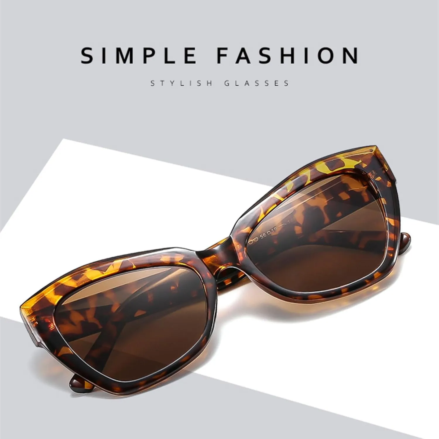 Fashion Vintage Cat Eye Sunglasses for Women Thick Frame Retro Fashion Uv400