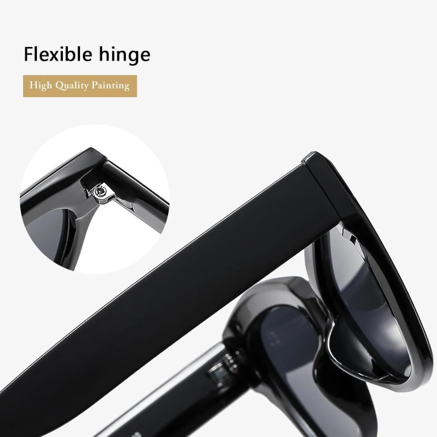 Fashion Vintage Cat Eye Sunglasses for Women Thick Frame Retro Fashion Uv400