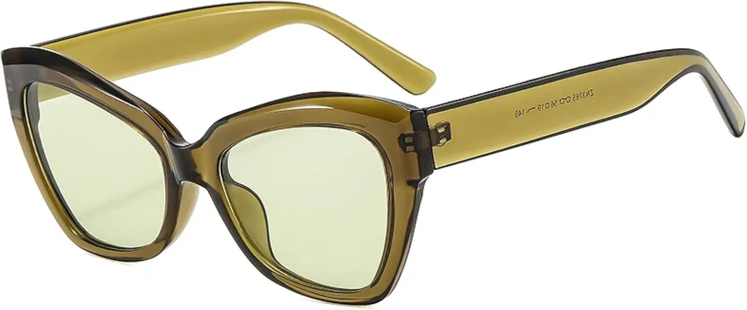 Fashion Vintage Cat Eye Sunglasses for Women Thick Frame Retro Fashion Uv400