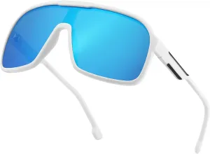 FEISEDY Fashion Polarized Sunglasses Oversized One Piece Reflective Lens Sports Sun Glasses B0122