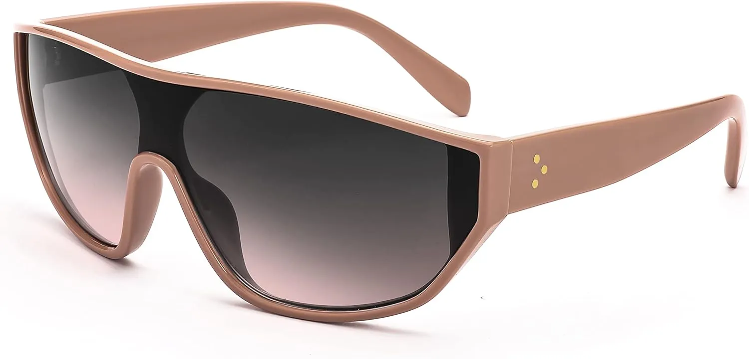 FEISEDY Oversized Oval Sport Sunglasses Fashion Cycling Baseball Goggles Outdoor Shield B2679