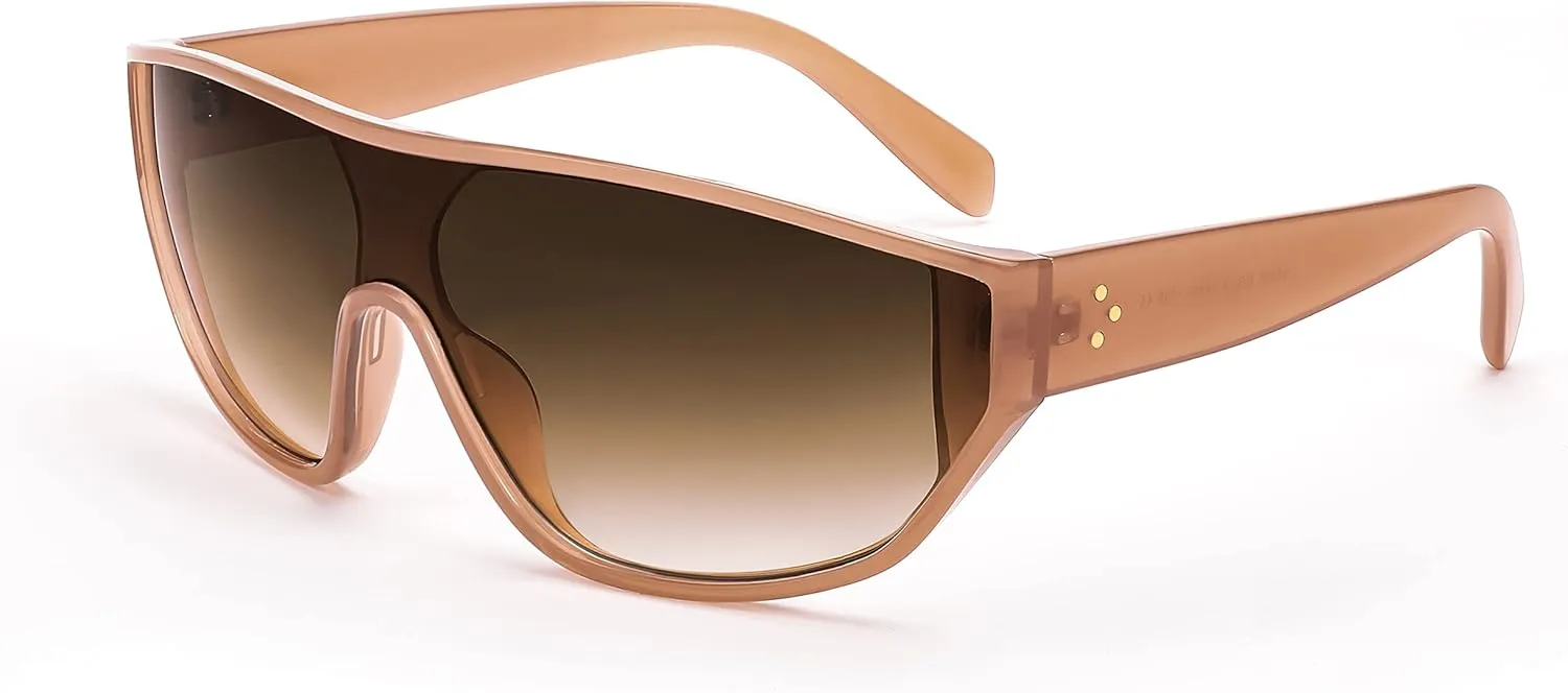 FEISEDY Oversized Oval Sport Sunglasses Fashion Cycling Baseball Goggles Outdoor Shield B2679