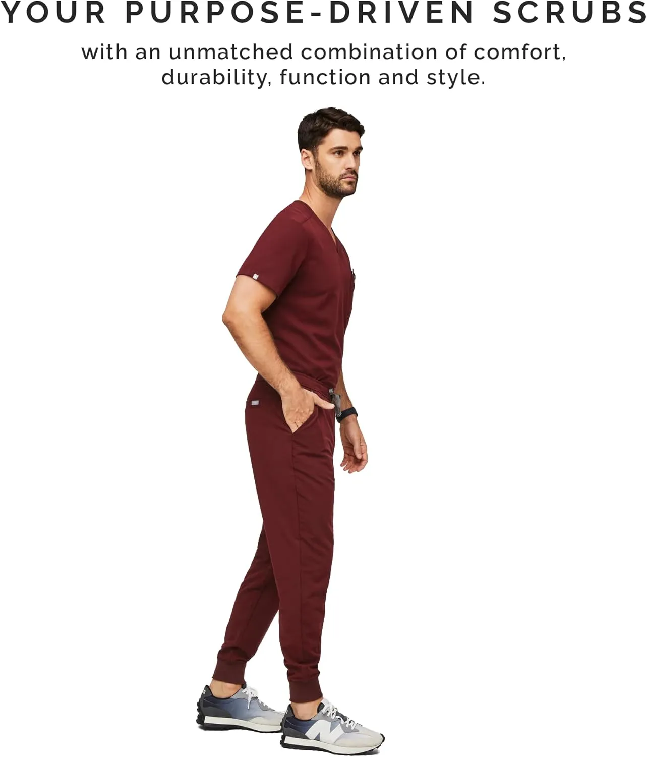 FIGS Tansen Jogger Scrub Pants for Men — Slim Fit, 5 Pockets, 4-Way Stretch, Anti-Wrinkle Men’s Scrub Pants