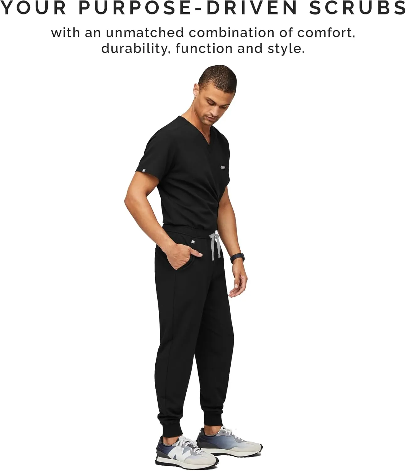 FIGS Tansen Jogger Scrub Pants for Men — Slim Fit, 5 Pockets, 4-Way Stretch, Anti-Wrinkle Men’s Scrub Pants