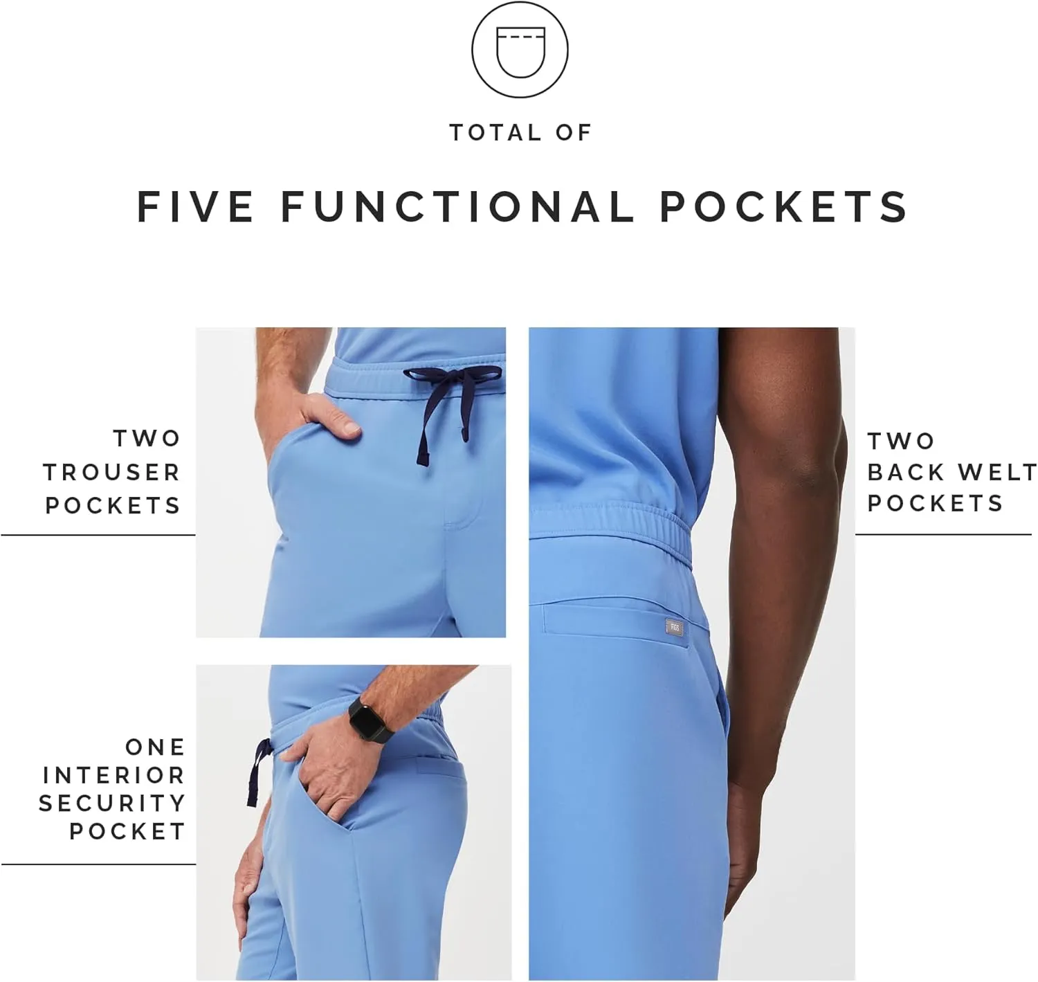 FIGS Tansen Jogger Scrub Pants for Men — Slim Fit, 5 Pockets, 4-Way Stretch, Anti-Wrinkle Men’s Scrub Pants