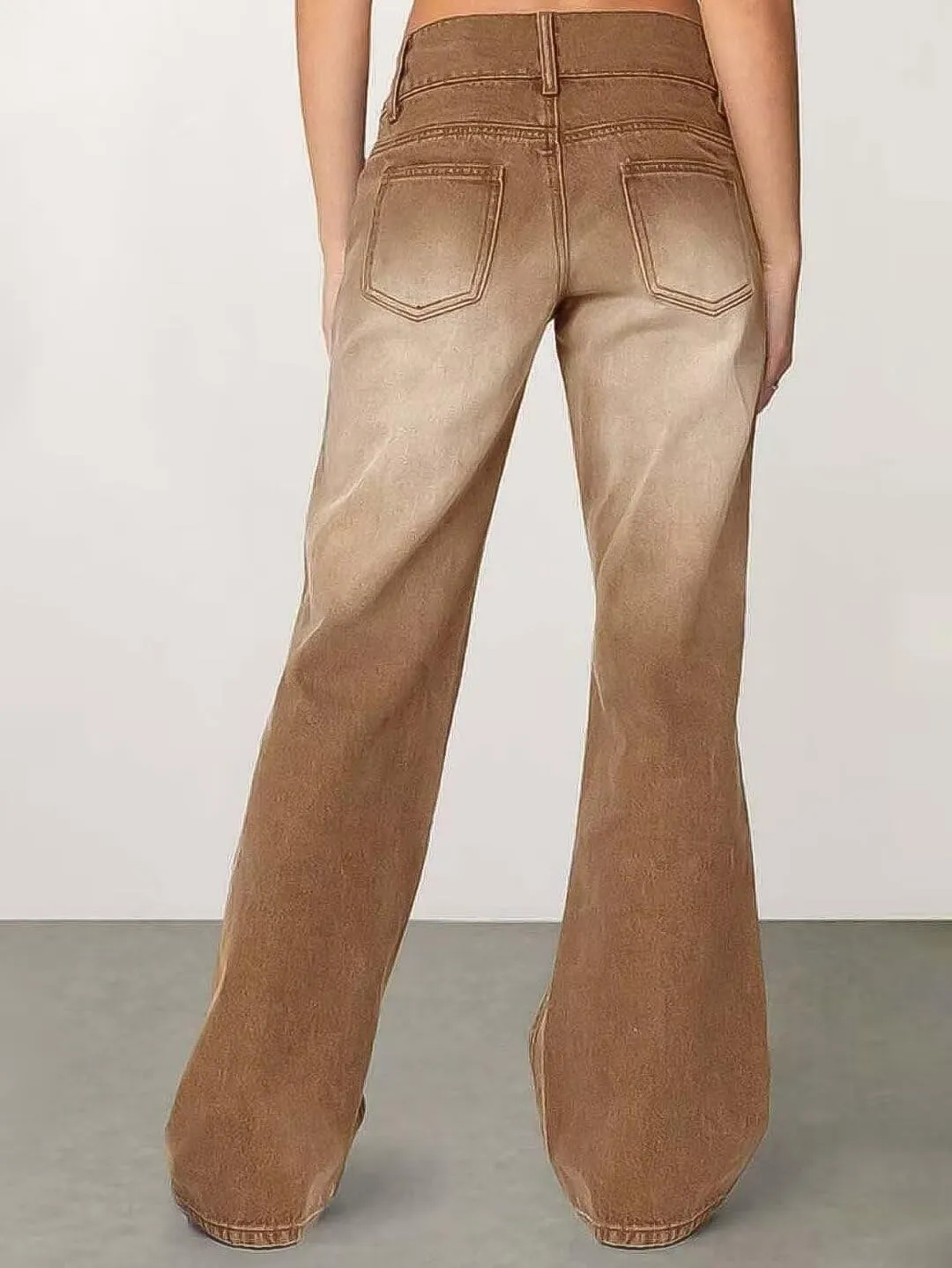 Flamingals Low Rise Wide Leg Jeans for Women Baggy Jeans Denim Trouser Jeans Flare Dress Pants