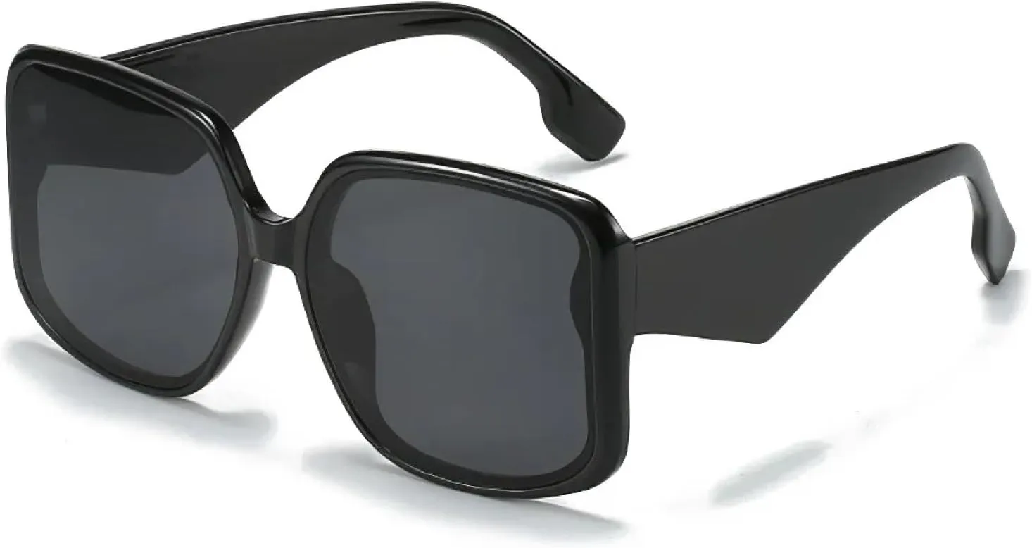 for Women Unique Double Frame Sunglasses with Oversized Frame and Gradient Lenses Uv400