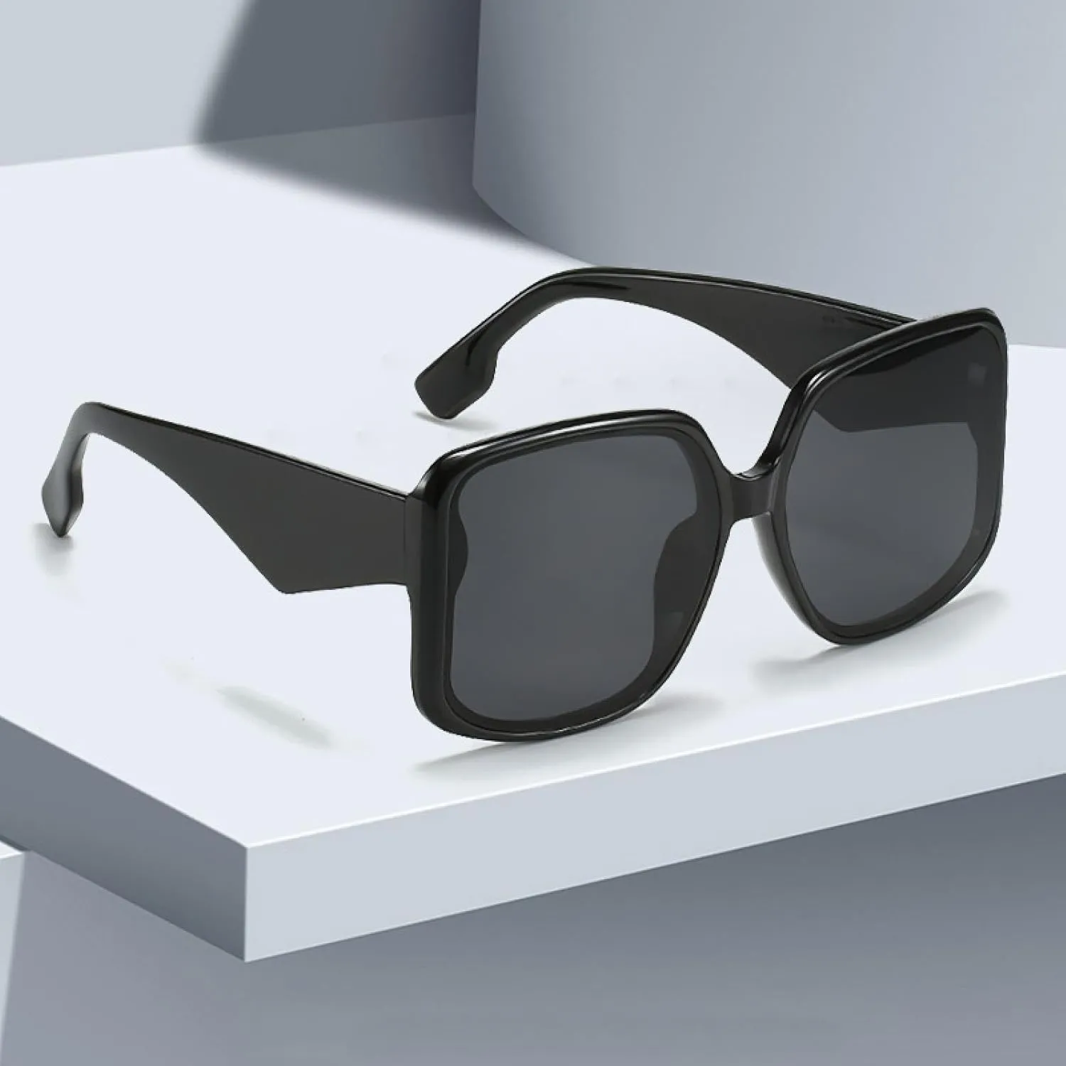 for Women Unique Double Frame Sunglasses with Oversized Frame and Gradient Lenses Uv400