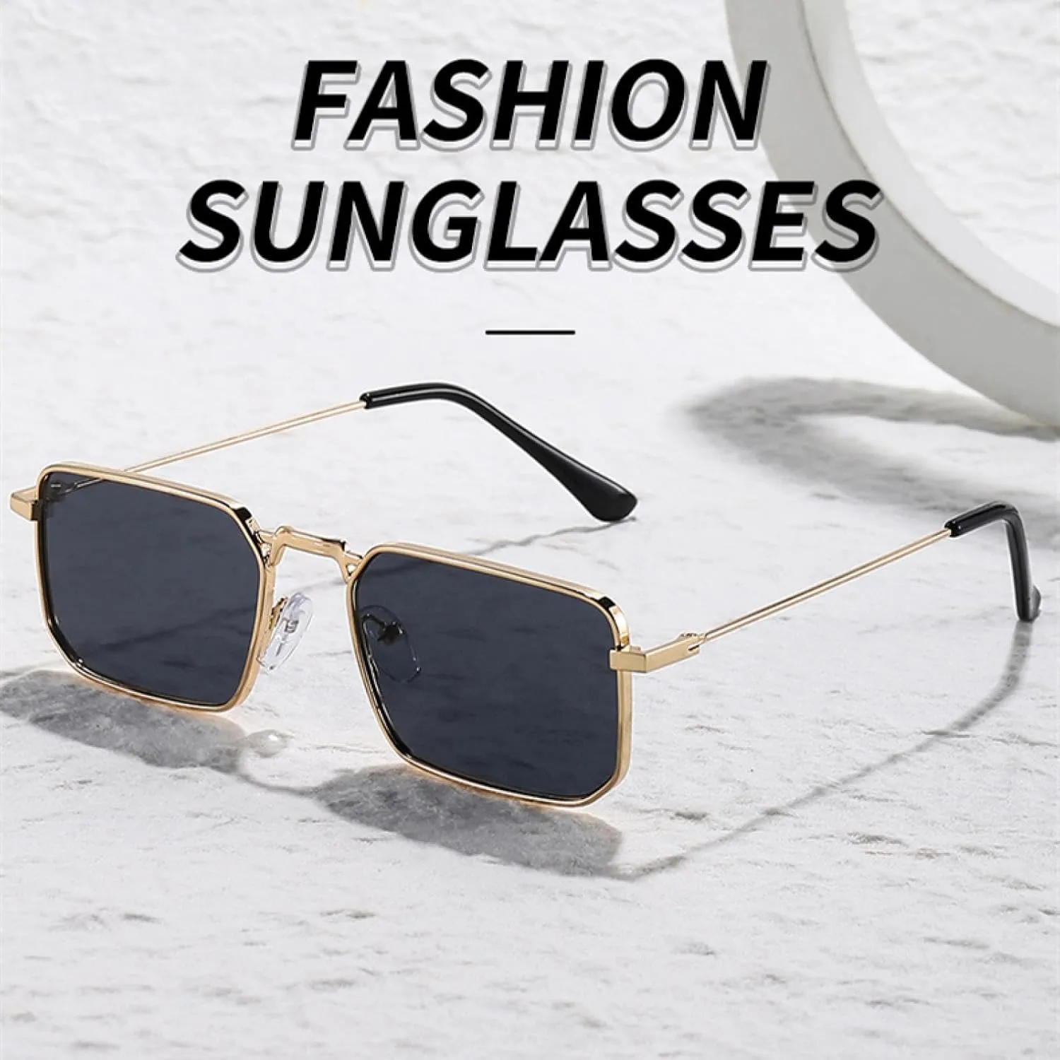 Frame Men's Sunglasses Hip-hop Sunglasses Fashion Trendy Metal