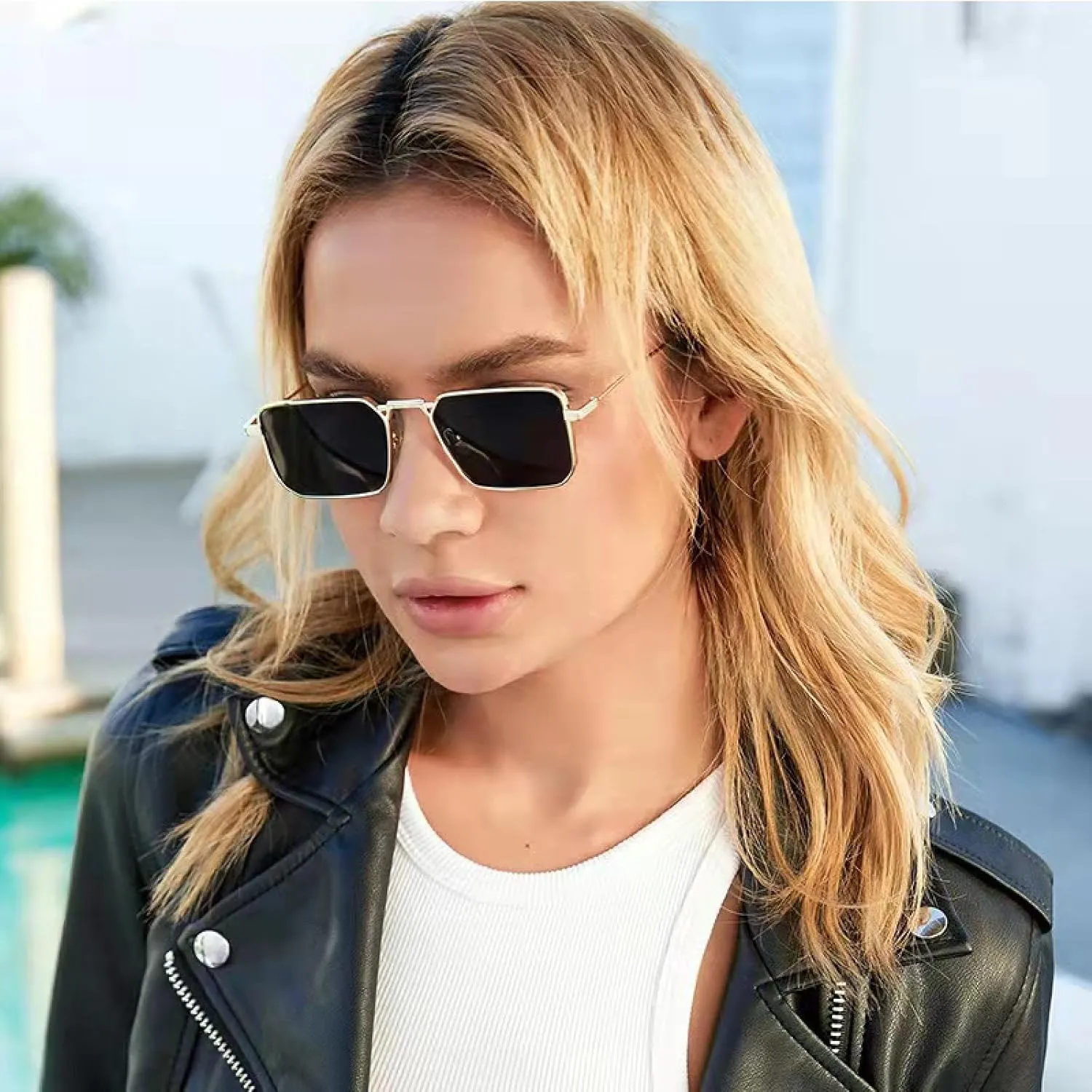 Frame Men's Sunglasses Hip-hop Sunglasses Fashion Trendy Metal