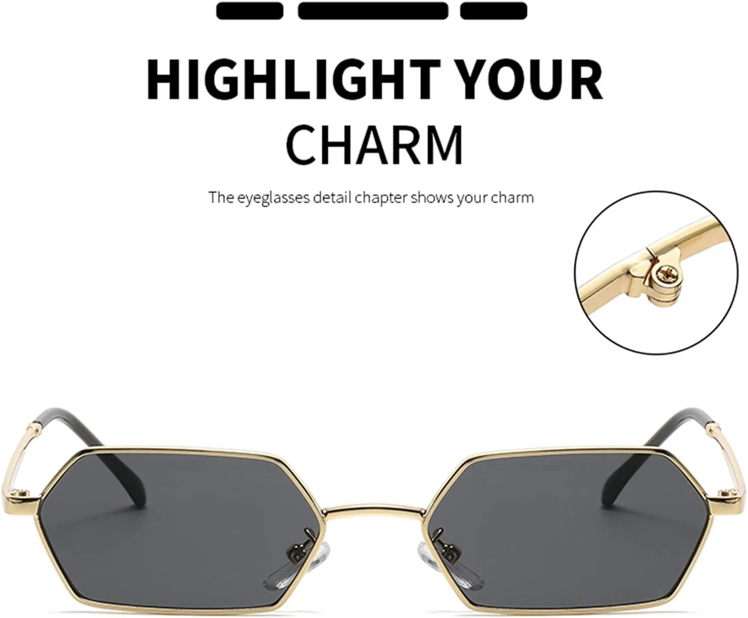 Frame Women Sunglasses Retro Sun Glasses Fashion Men Eyeglasses