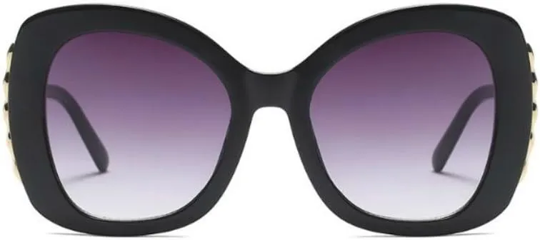 Freckles Mark Womens Cat Eye Sunglasses Oversized Vintage Retro Bold Rimmed Butterfly Shades