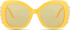 Freckles Mark Womens Cat Eye Sunglasses Oversized Vintage Retro Bold Rimmed Butterfly Shades