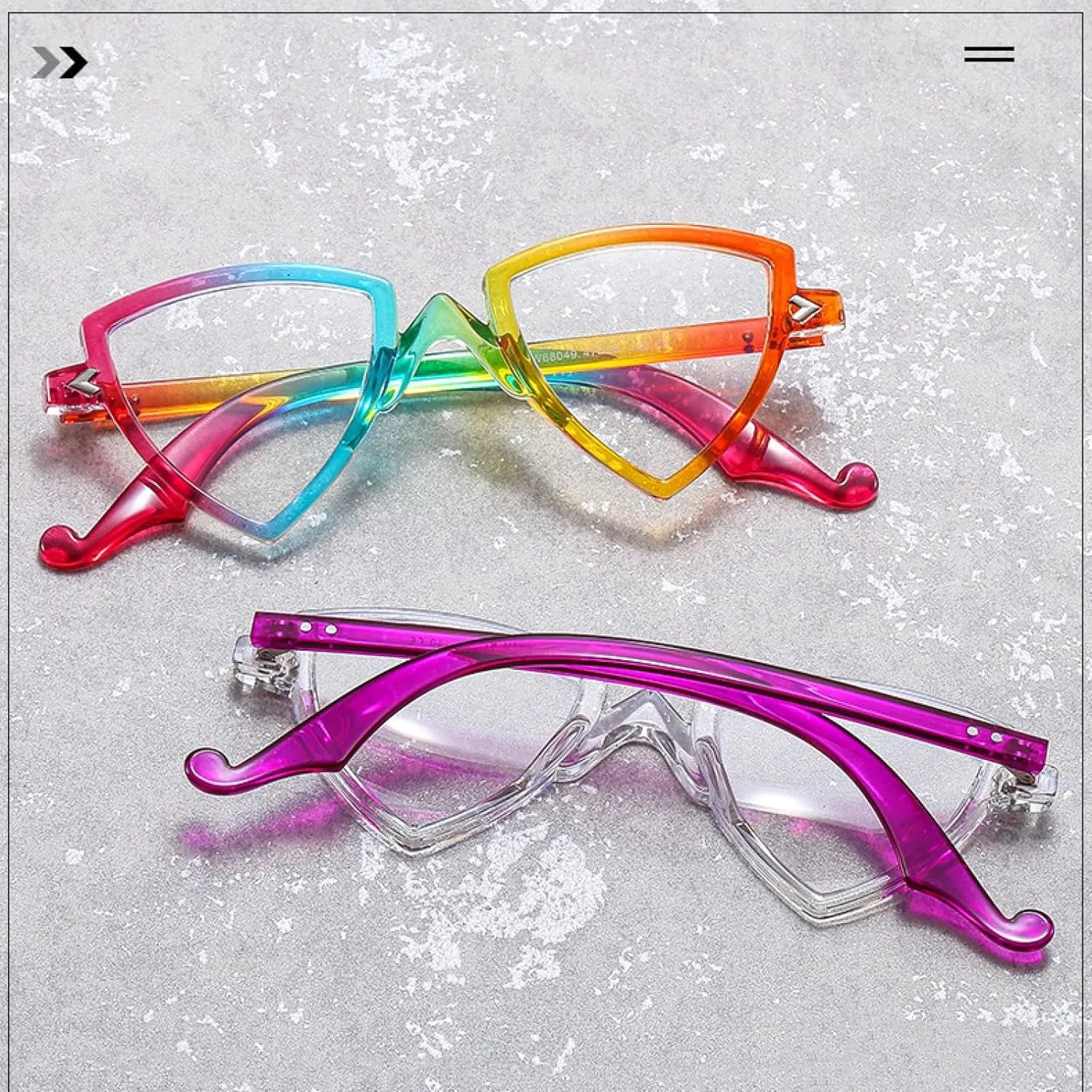 Glasses for Women Fashion Frame Vintage Irregular