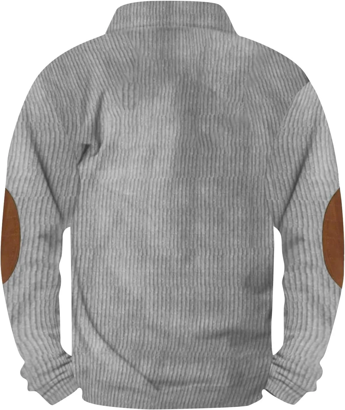 GOFULY Corduroy Sweatshirts For Men Stand Collar Button Henley Fall Shirts Long Sleeve Pullover Thermal Lapel Collar Sweaters