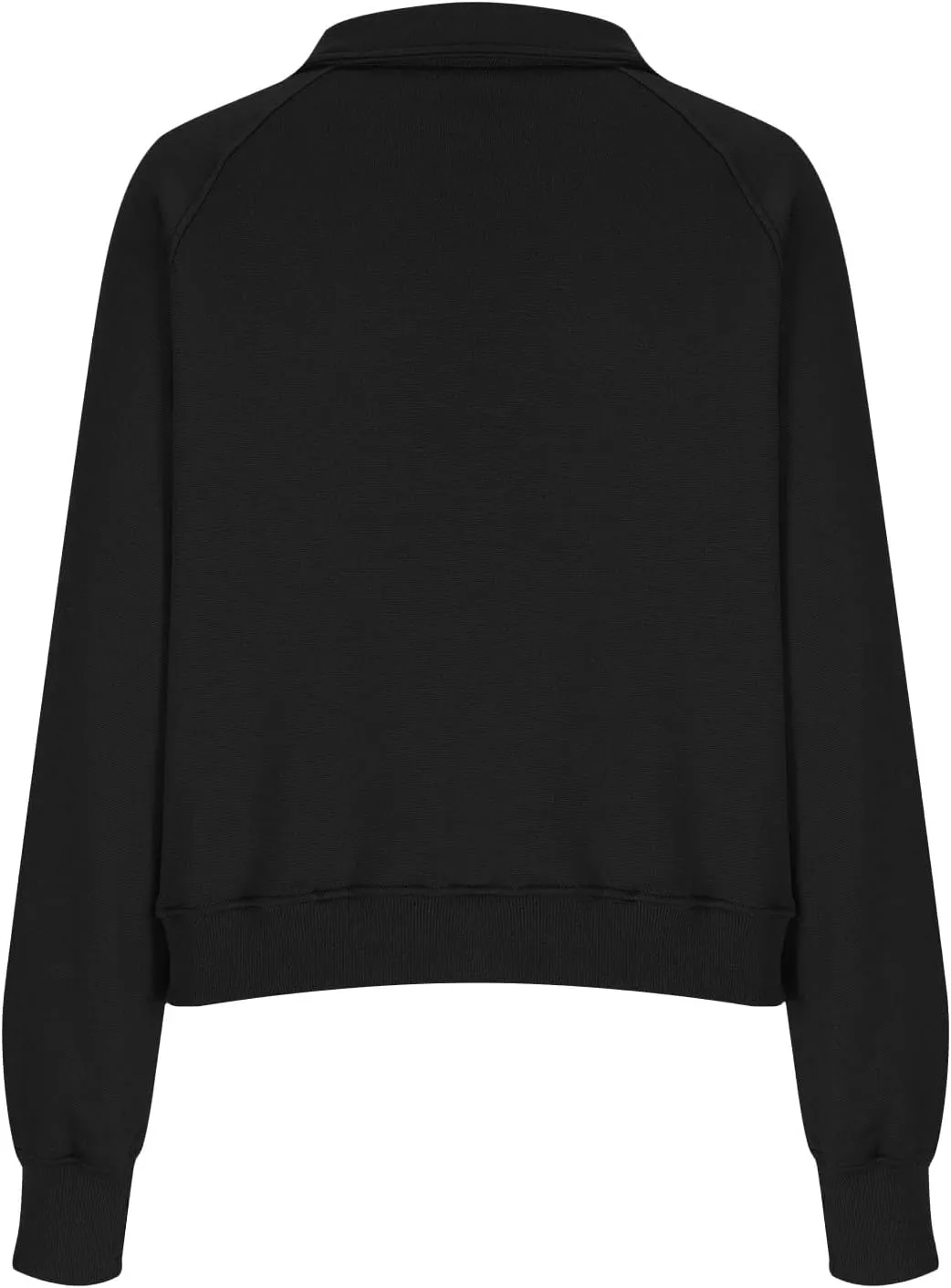 Half Zip Pullover Women Fleece Long Sleeve Cropped Sweatshirts with Thumb Holes Comfy Stand Collar Oversized Sweaters