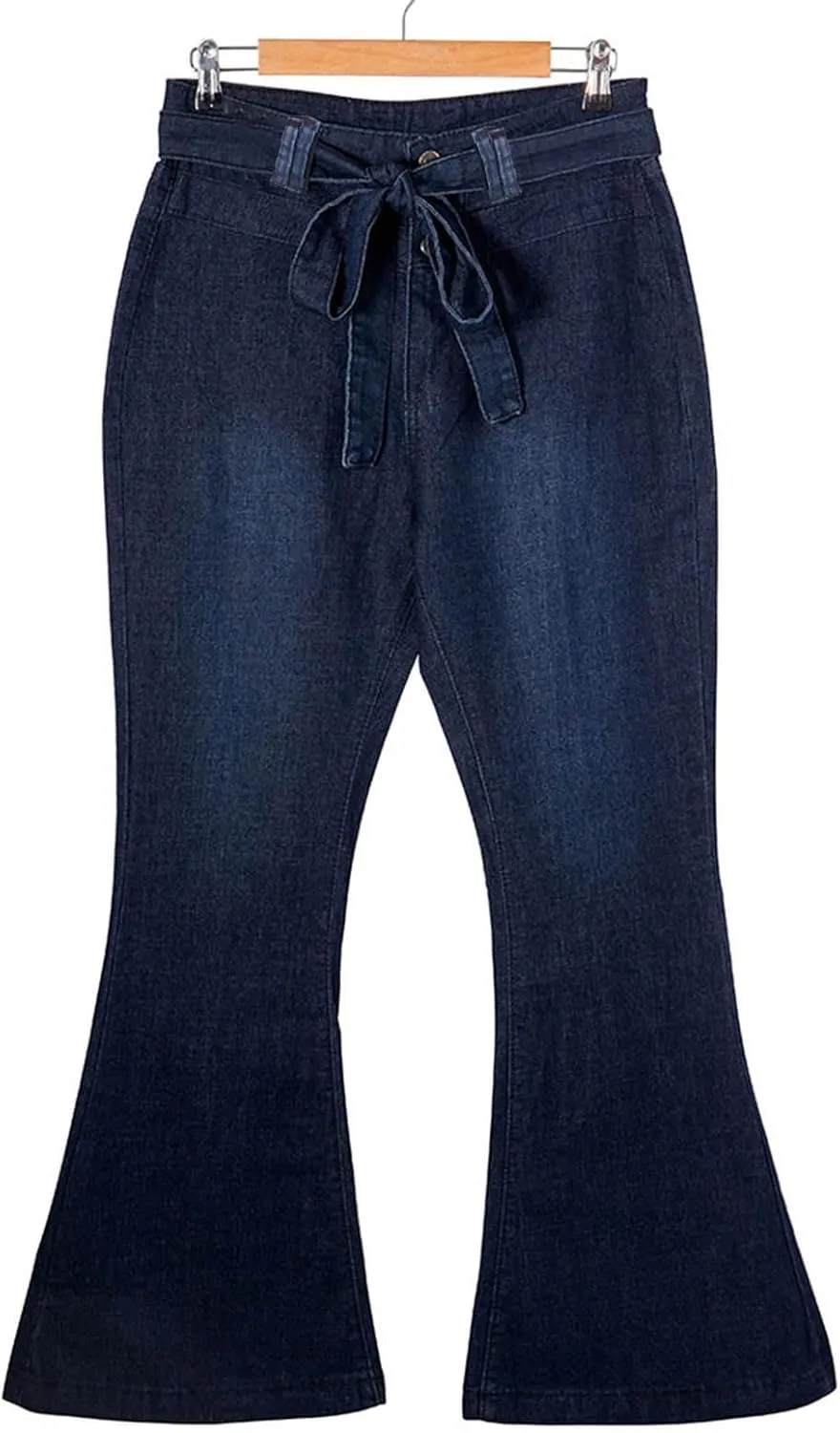 High Waisted Bell Bottom Jeans for Women Skinny Flare Jeans Stretch Wide Leg Jeans Slim Pants Casual Loose Calf Jeans