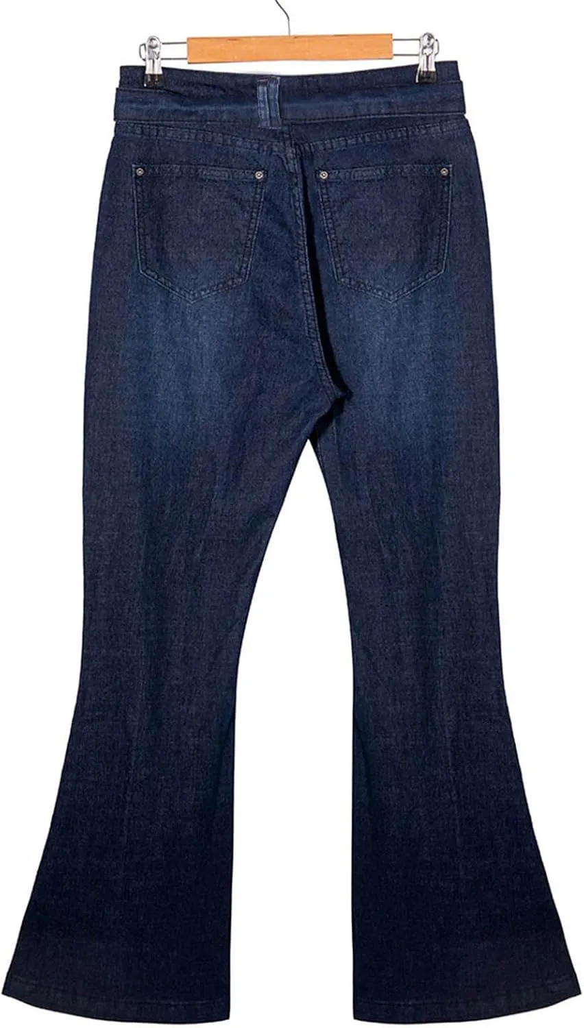 High Waisted Bell Bottom Jeans for Women Skinny Flare Jeans Stretch Wide Leg Jeans Slim Pants Casual Loose Calf Jeans