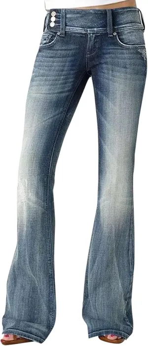 Highwaisted Bellbottom Jeans Women Women's Wide Leg Jeans Black Flare Jeans Womens White high Waisted Jeans Low Rise Baggy Jeans Womens 9 Tummy Control Jeans Womens Straight Leg Jeans