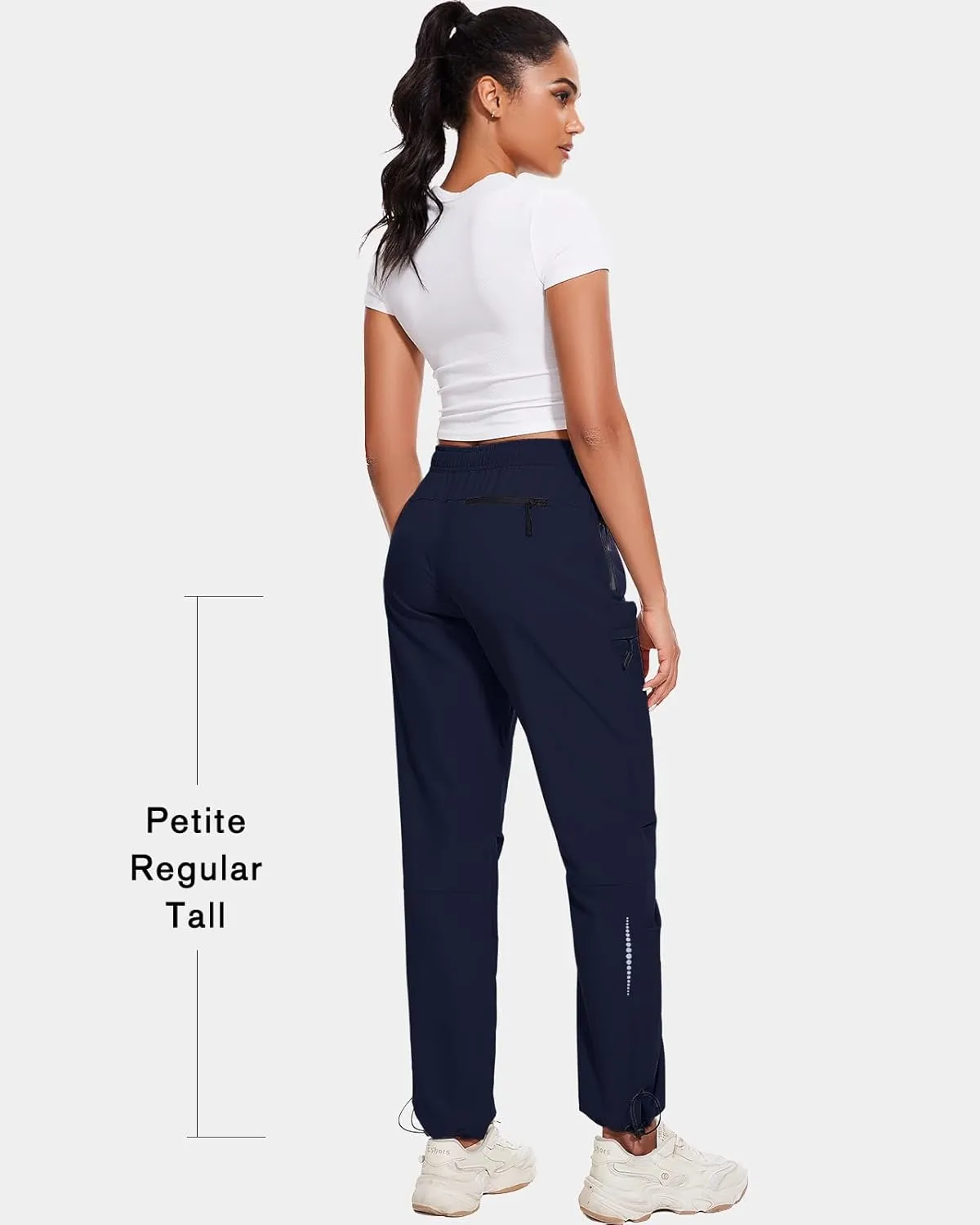 Hiking Pants Women Cargo Joggers for Women Summer Golf Travel Pant Lightweight Elastic Quick Dry Water Resistant with Pockets