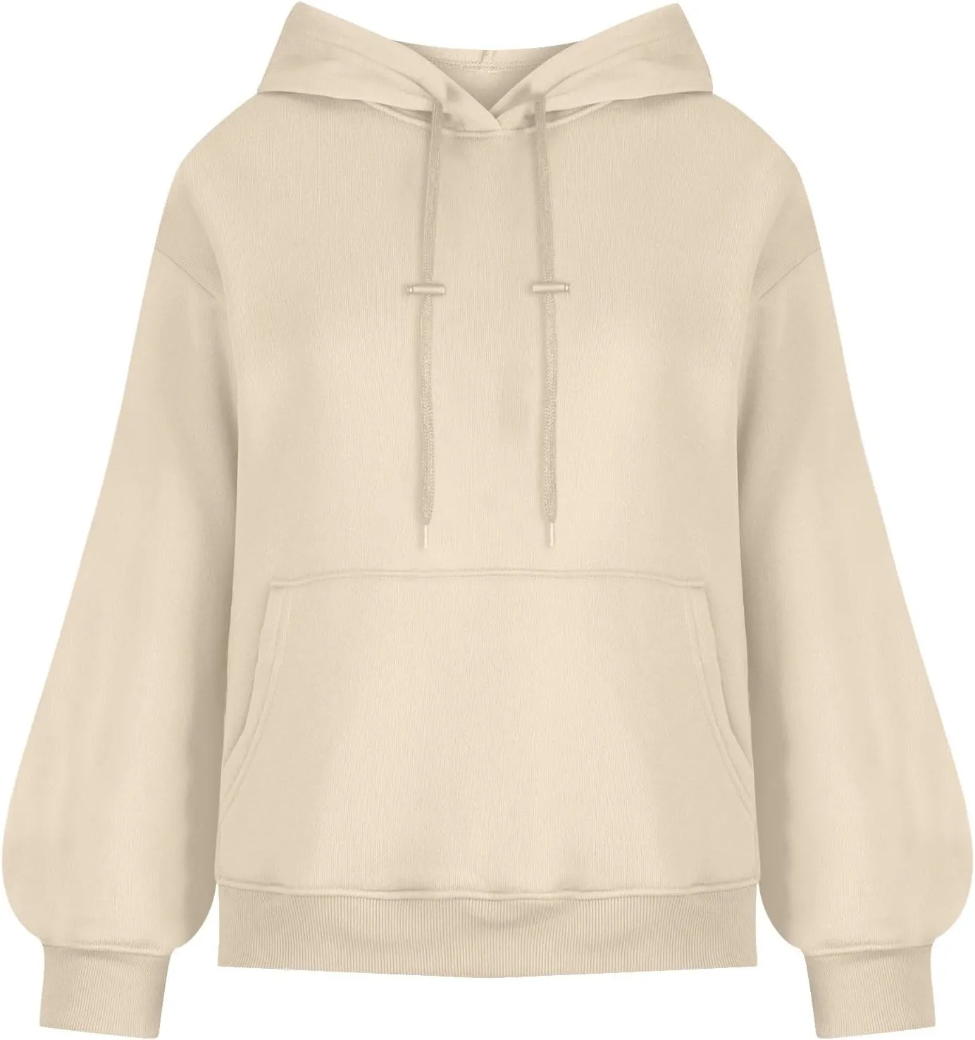 Hoodies for Women Lantern Sleeve Oversized Y2k Hoodie Drawstring Casual Solid color Sweater Tops With Pocket