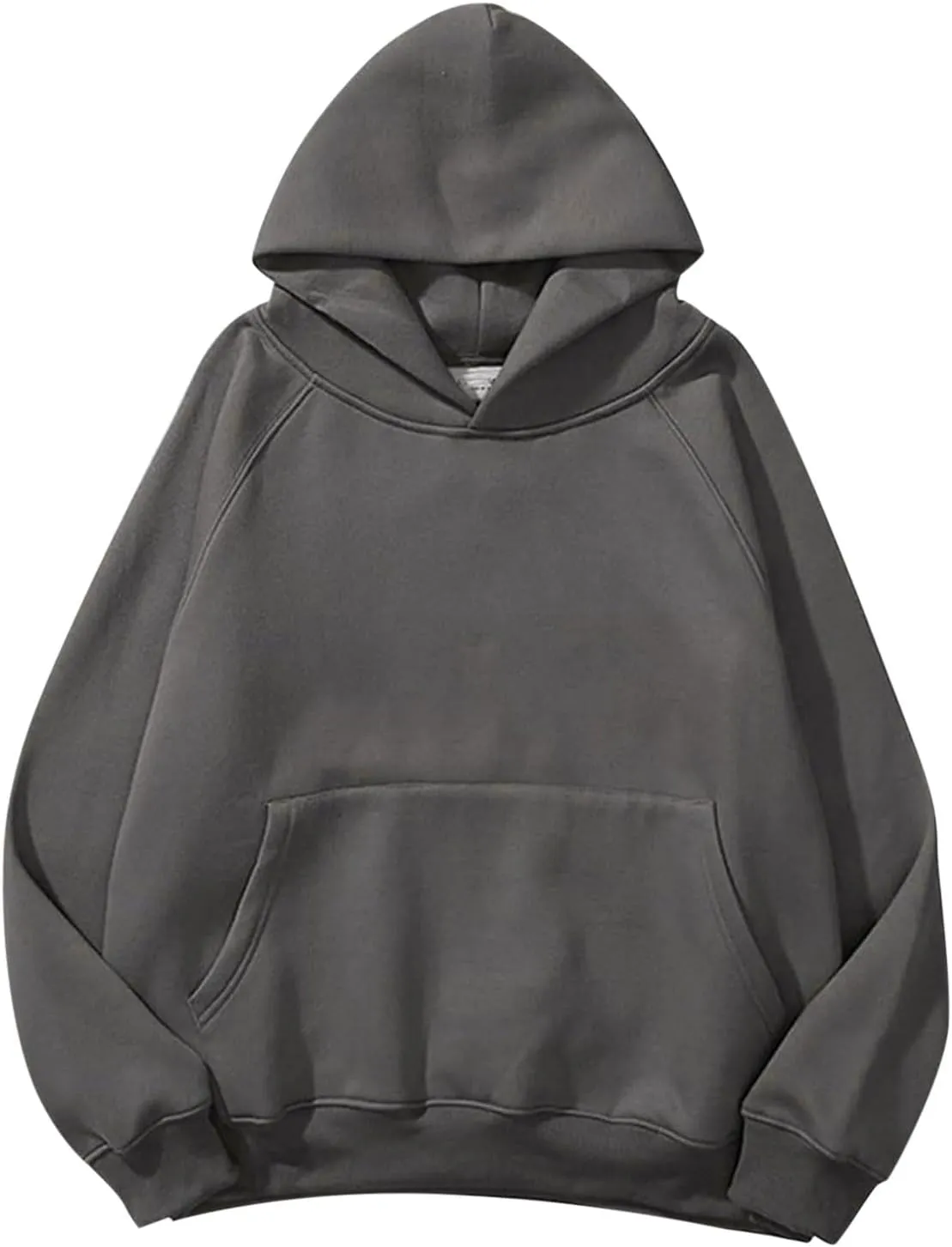 Hoodies for Women Oversized Hooded Sweatshirt Drop Shoulder Fall Fleece Lined Clothes with Pocket Causal Solid 2023 Outfits