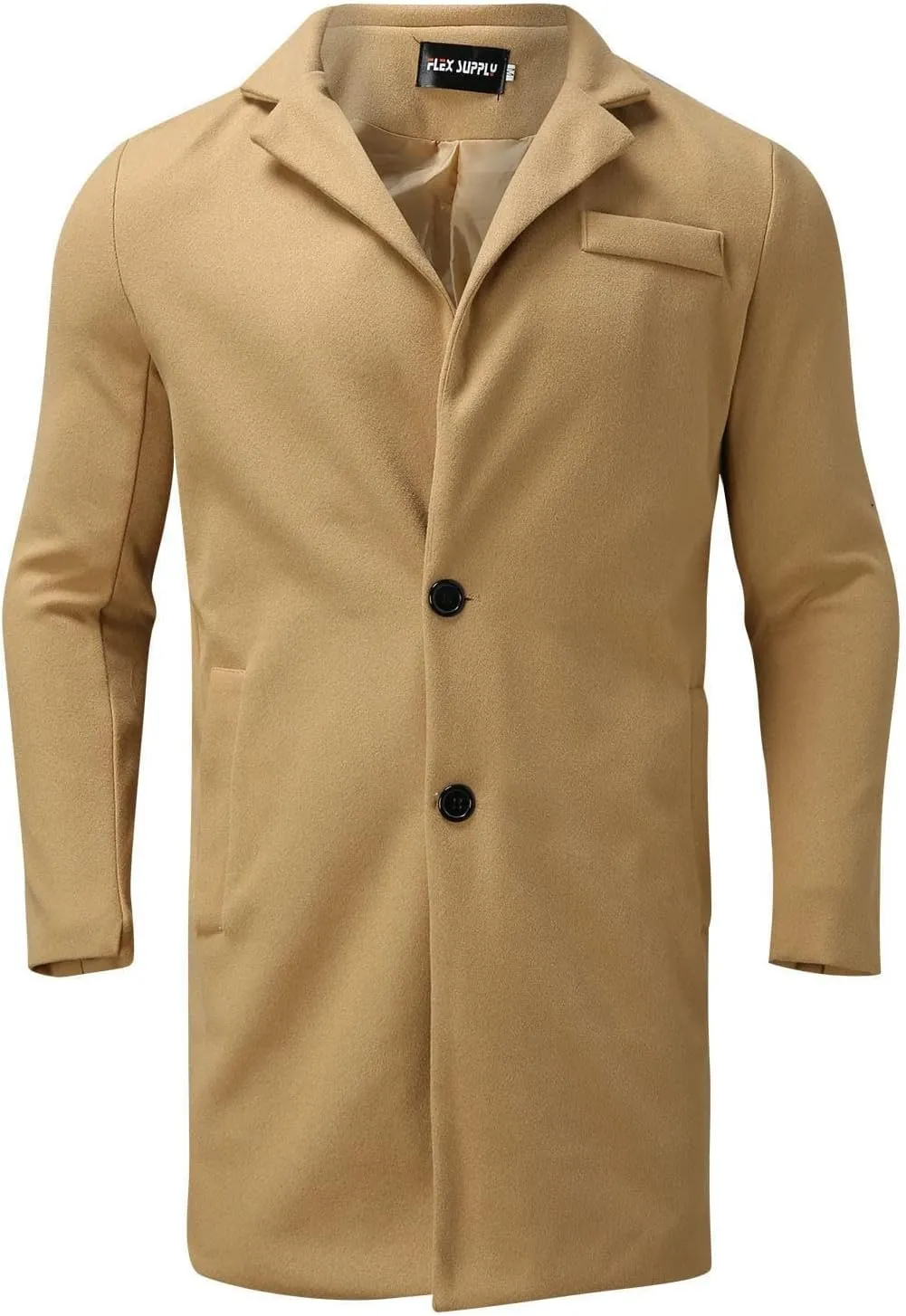 Jackets for Men Trench Coat Winter Wool Blend Oversized Warm Lapel Work Business Jacket Outerwear Jackets