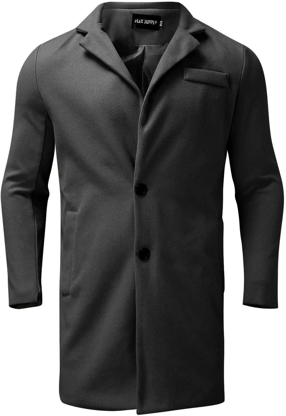 Jackets for Men Trench Coat Winter Wool Blend Oversized Warm Lapel Work Business Jacket Outerwear Jackets