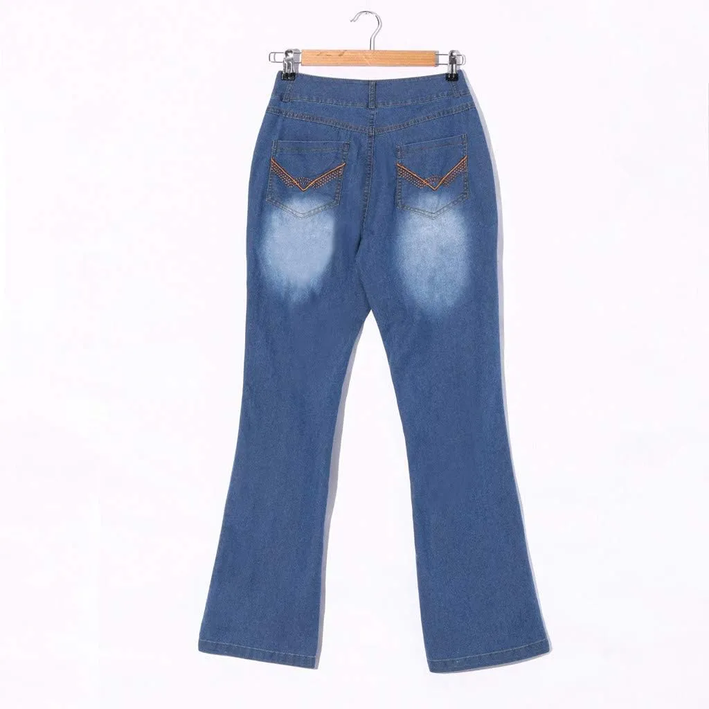 Jeans Women Lace Poket Waisted Pants Trousers Up Womens Casual Women's Jeans Jeans for Women Jeans Women Junior