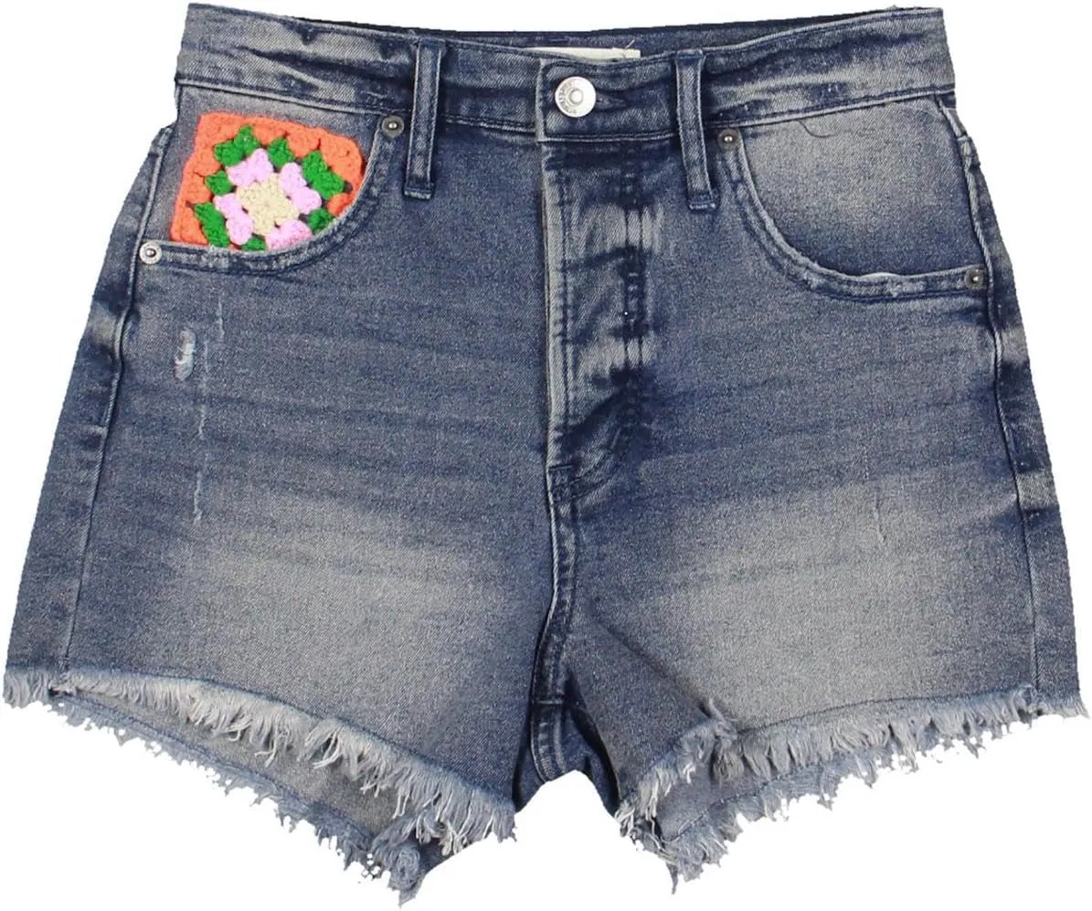 Jessica Simpson Womens Raw Hem Denim Casual Shorts