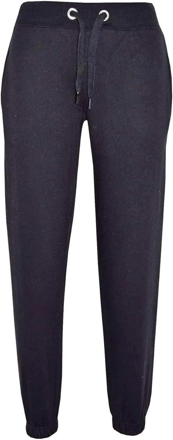 Kids Boys Girls Joggers Jogging Pants Trackie Bottom Fleece Casual Trouser 2-13Y