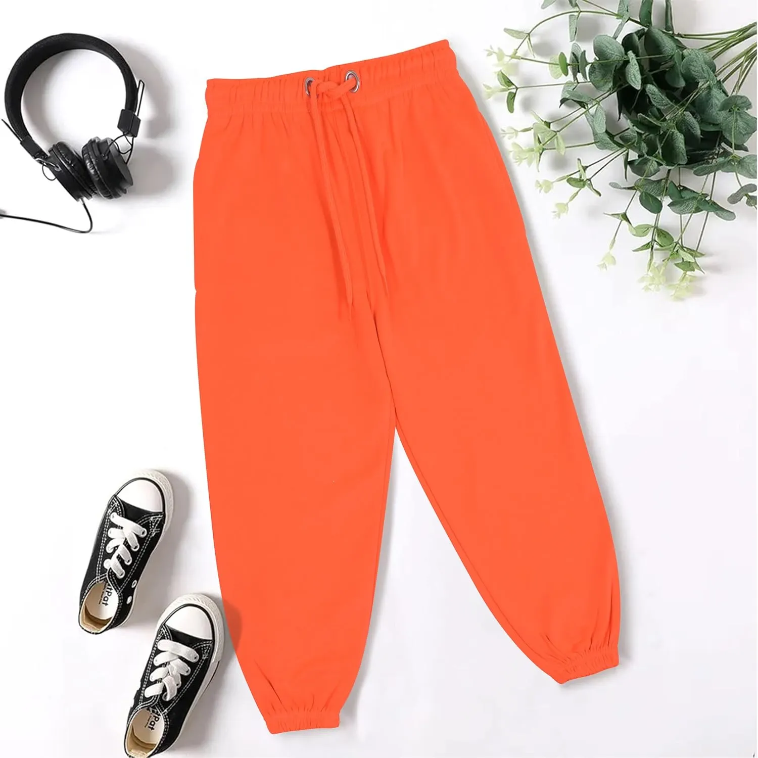Kids Boys Girls Joggers Jogging Pants Trackie Bottom Fleece Casual Trouser 2-13Y