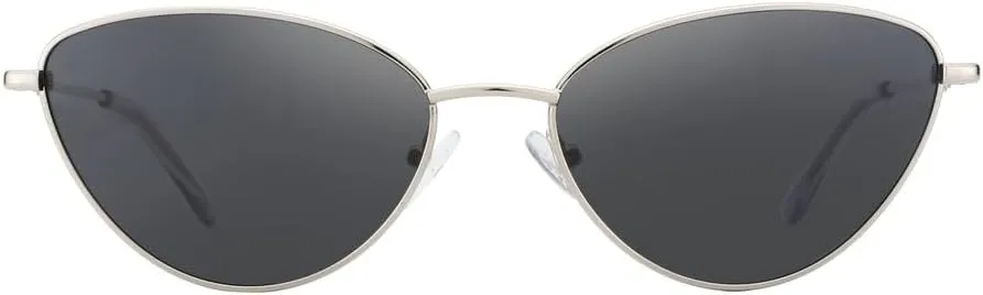 Ladies Vintage Small Cat Eye Sunglasses Fashion Narrow Metal Frame