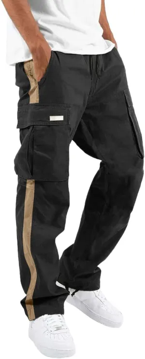 LCMTWX Mens Joggers Solid Pants Casual Jogging Sports Elastic with Pockets Men's Men's Drawstring Sweatpants with Pockets