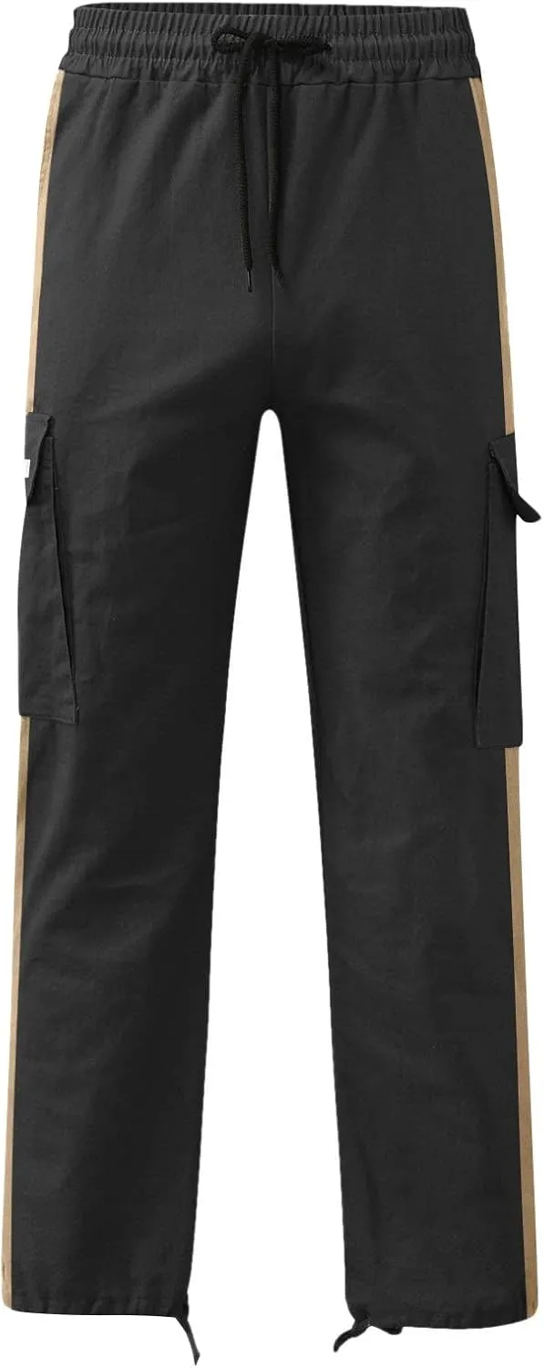 LCMTWX Mens Joggers Solid Pants Casual Jogging Sports Elastic with Pockets Men's Men's Drawstring Sweatpants with Pockets