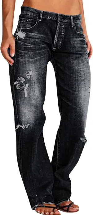 LCMTWX Skinny Jeans for Women Denim Bib Women's Fashion Bib Rompers Pants Women's Jeans Stretchy Raw Hem High Rise Jeans