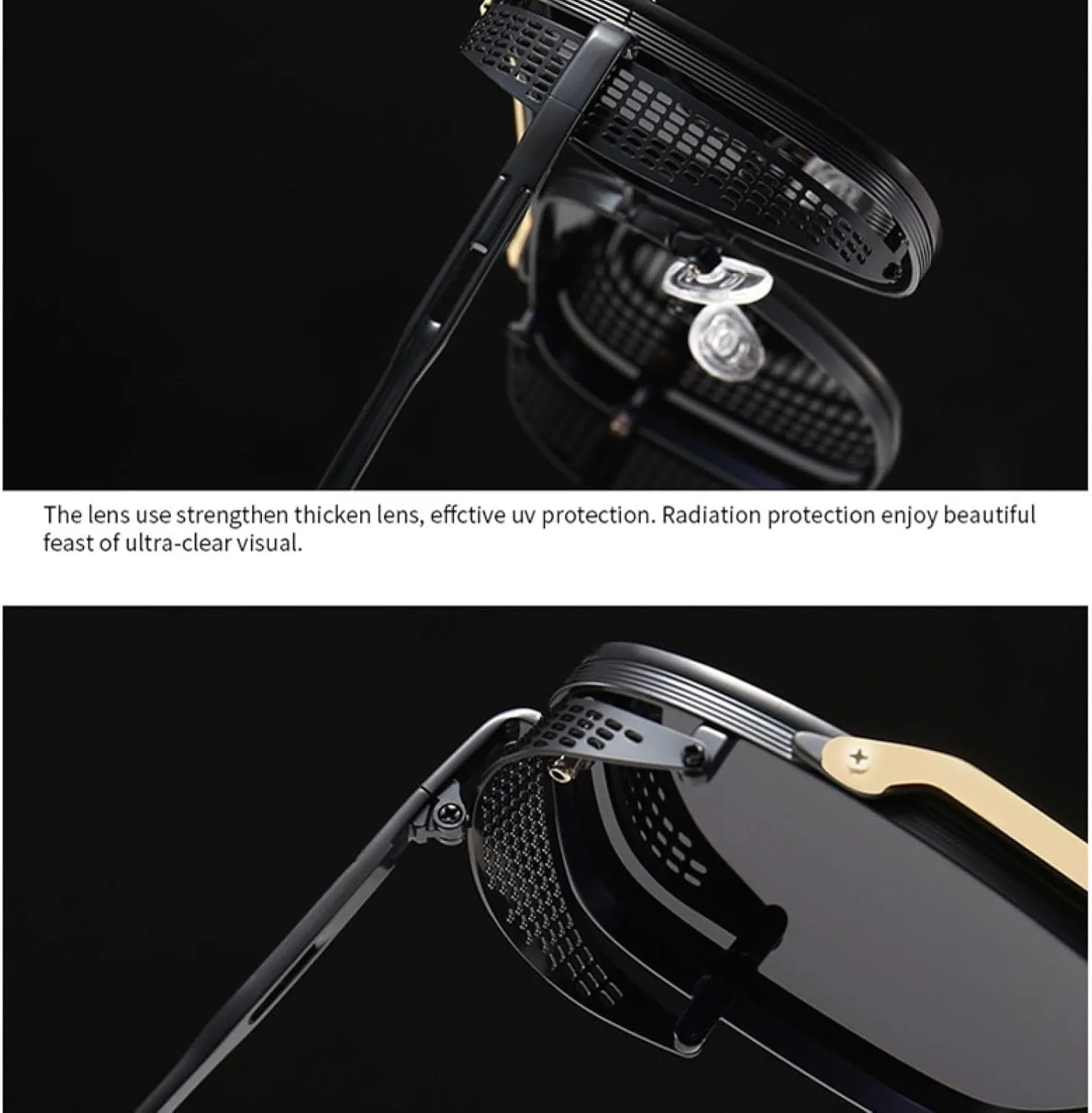 Luxury Metal Frame Sunglasses Men Women Fashion Uv400 Vintage