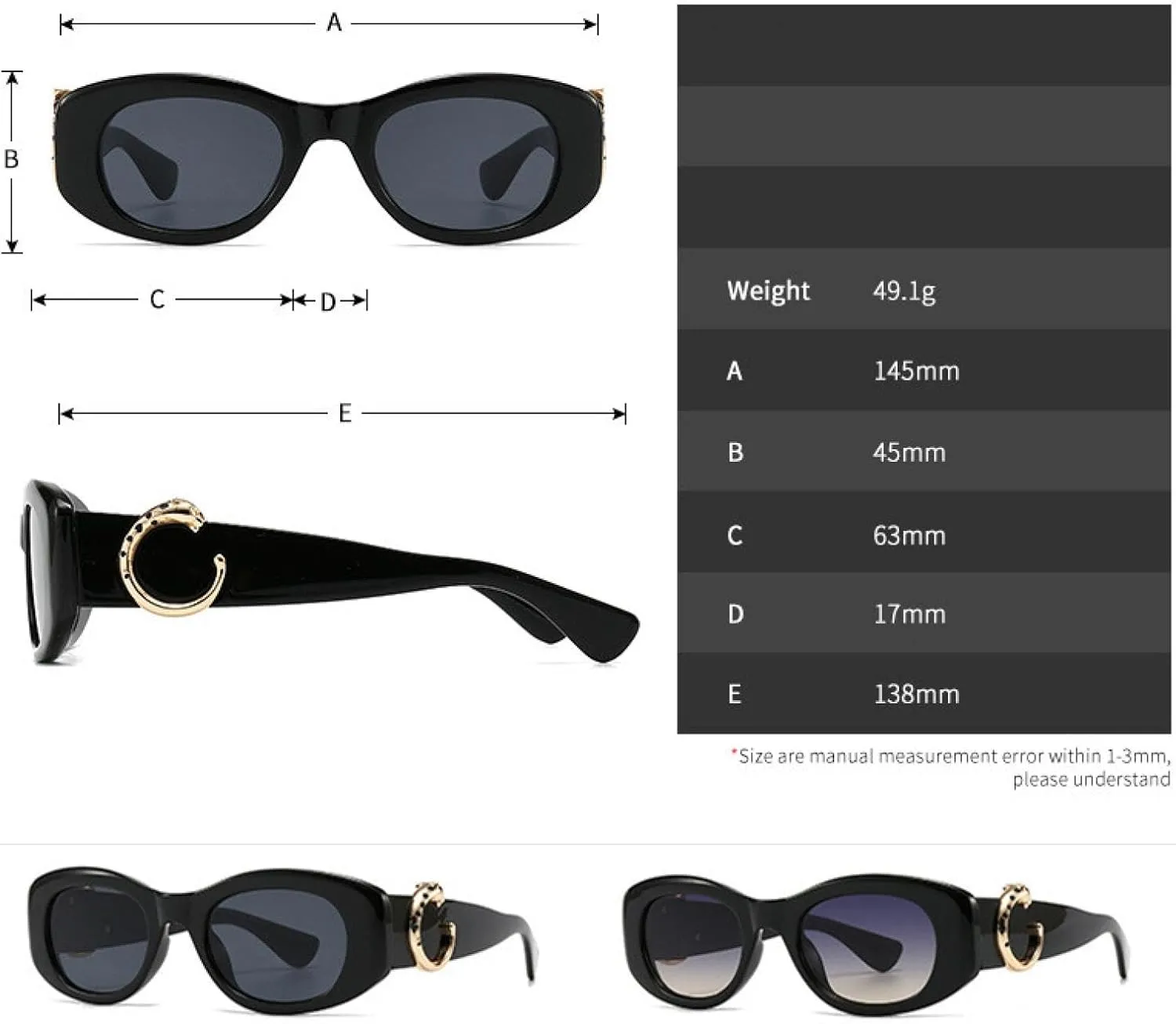 Luxury Oval Sunglasses for Women Fashion Casual