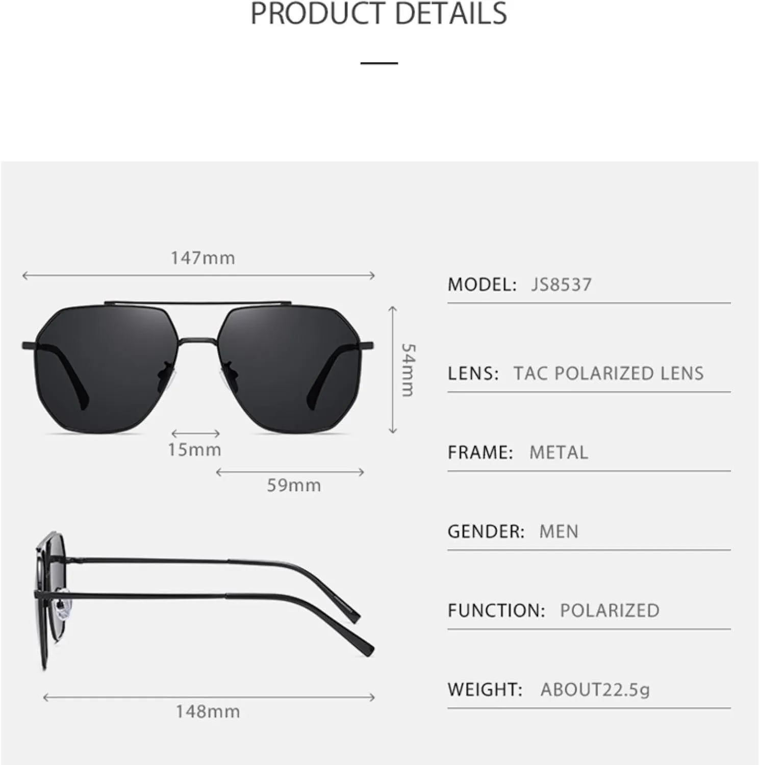 Men Night Vision Sunglasses Women Uv400 Polarized Metal Frame Driving