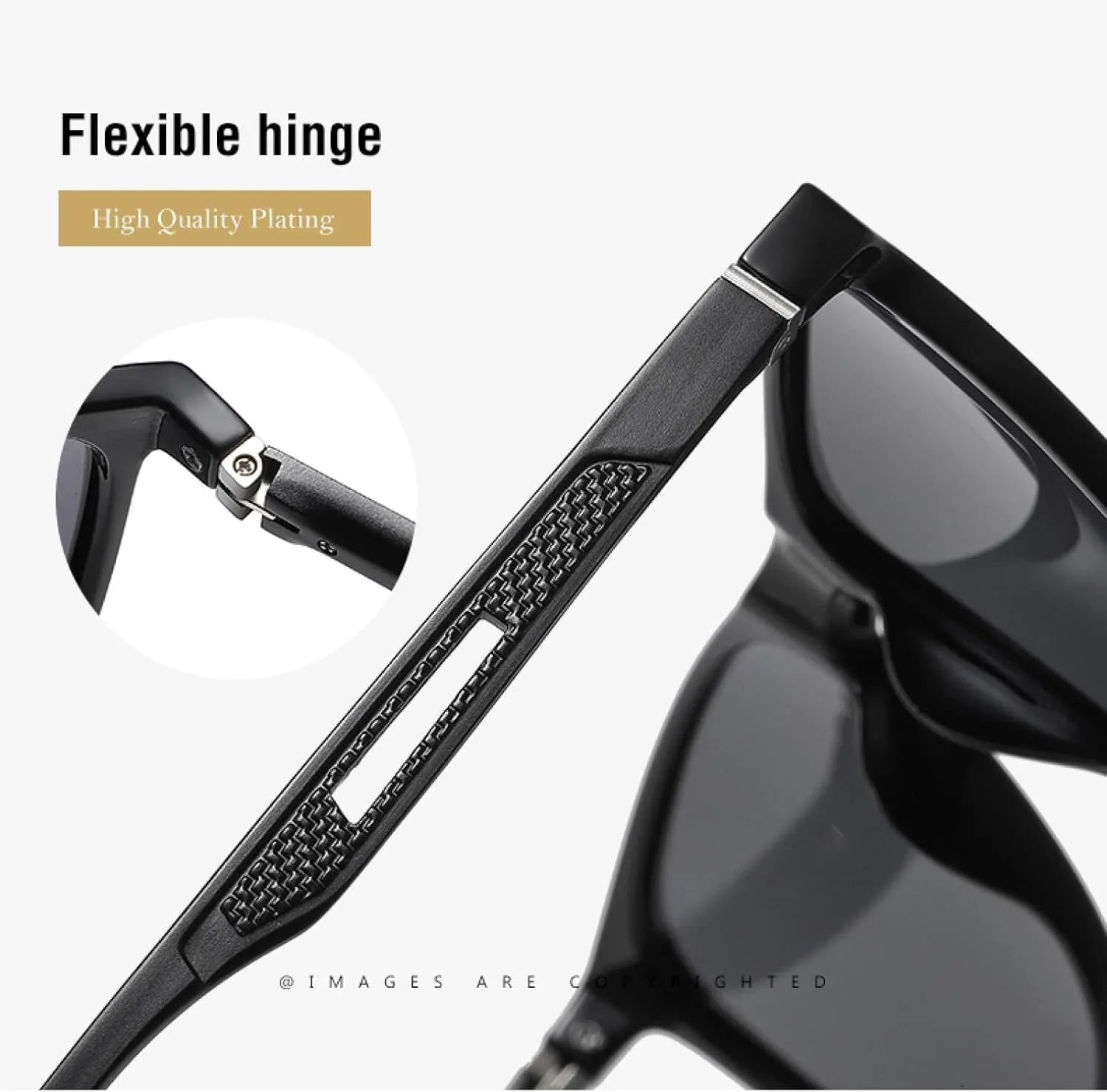 Men Polarized Sunglasses Uv400 Retro Women Metal Frame Driving Beach Bike Shade