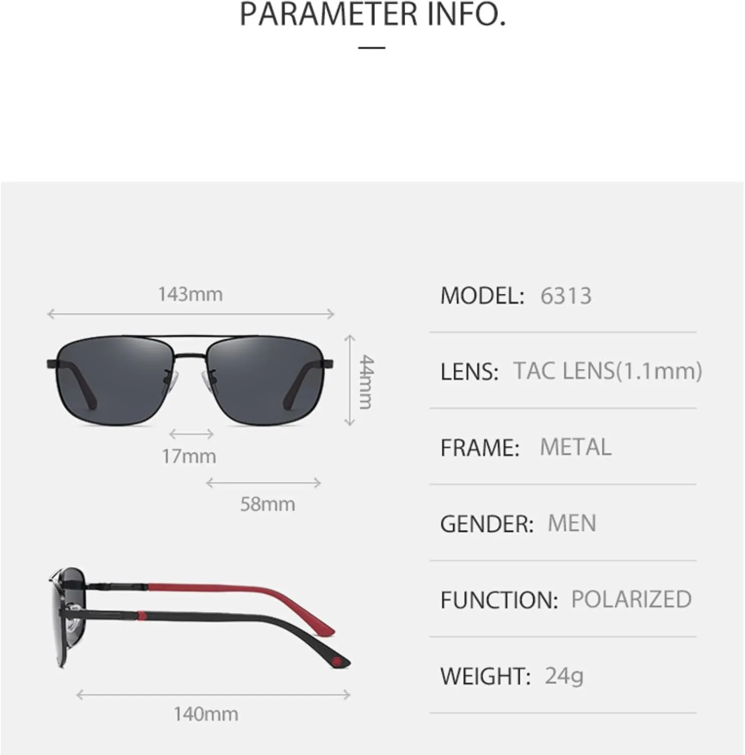Men Polarized Sunglasses Women Uv400 Metal Frame Driving Beach Bike Shade