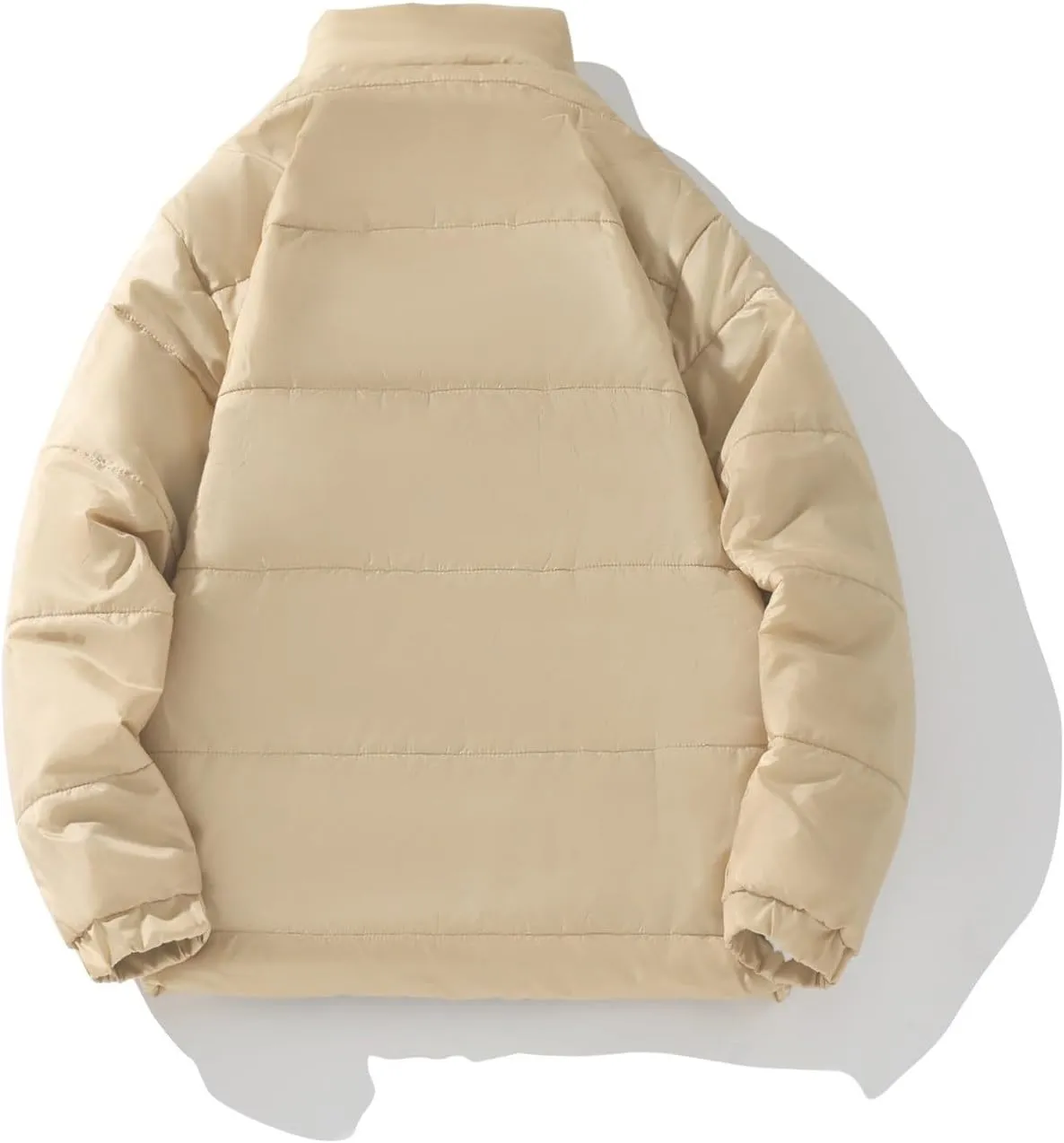 Men's Color Block Padded Quilted Flight Bomber Jacket Lightweight Packable Warm Winter Coat Cotton Jacket Outerwear