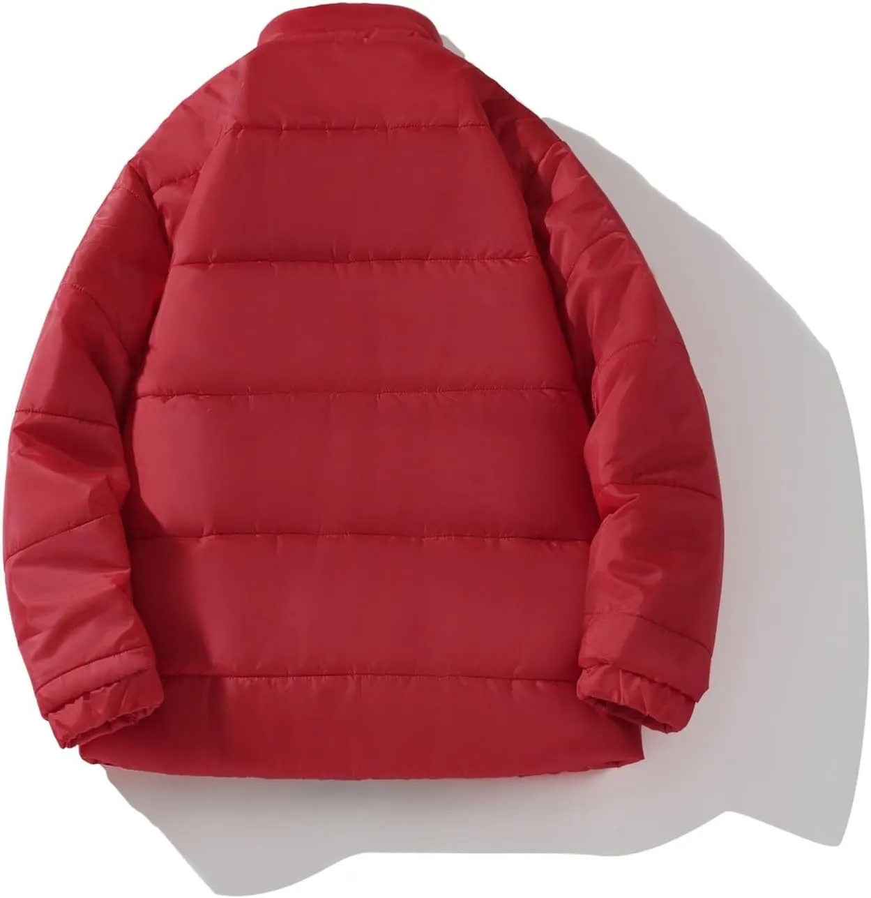 Men's Color Block Padded Quilted Flight Bomber Jacket Lightweight Packable Warm Winter Coat Cotton Jacket Outerwear