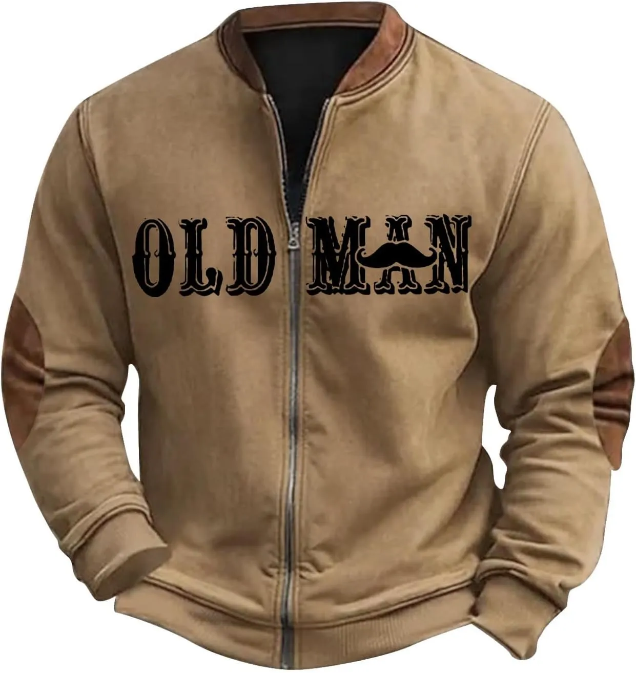 Men's Full Zipper Up Fleece Jackets Sweatshirts American Patriotic Graphic Retro Casual Long Sleeve Bomber Jackets