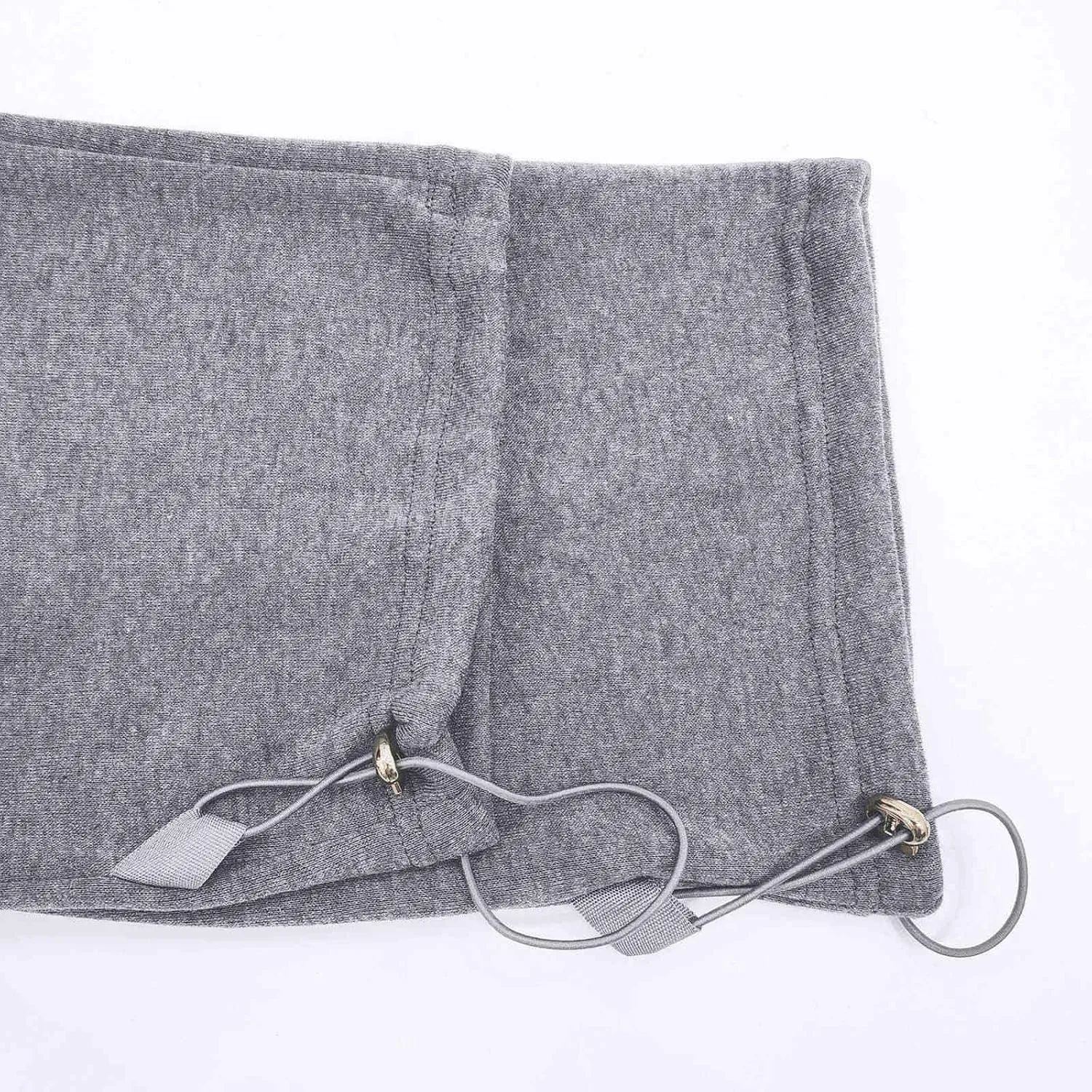 Men's Heavyweight Fleece Cargo Sweatpants Stretch Elastic Waist Trousers Drawstring Baggy Joggers with Pockets