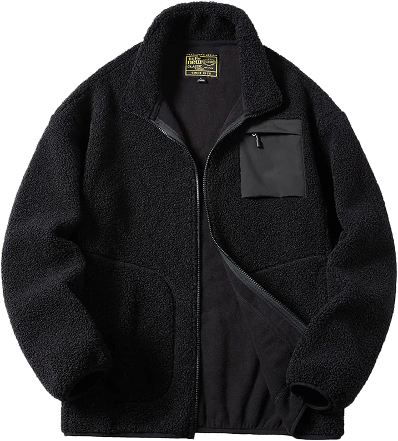 Men's Lightweight Fleece Bomber Jackets Light Track Jackets Casual Winter Windbreaker Outdoor Golf Fashion Coats