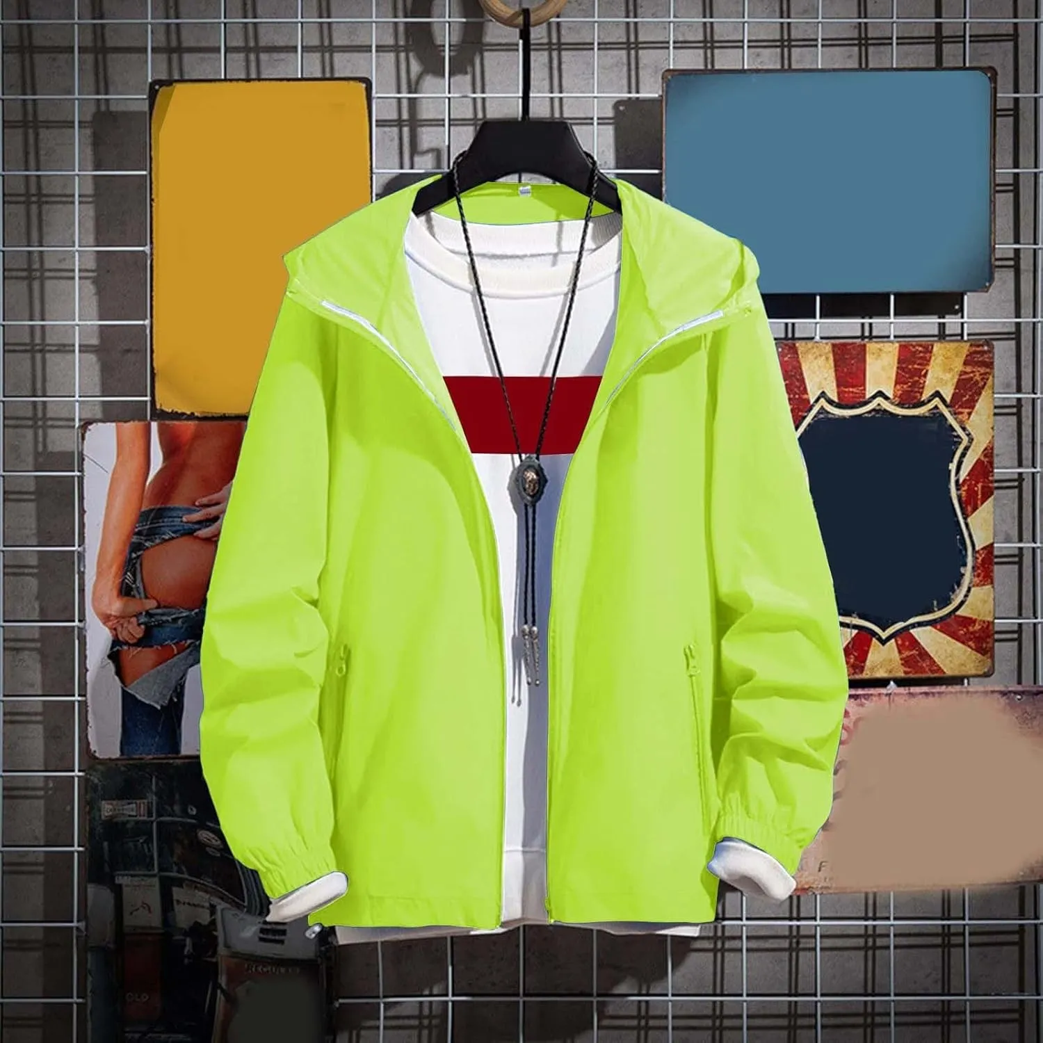 Men's Lightweight Fleece Bomber Jackets Light Track Jackets Casual Winter Windbreaker Outdoor Golf Fashion Coats