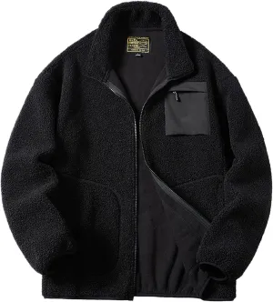 Men's Lightweight Fleece Bomber Jackets Light Track Jackets Casual Winter Windbreaker Outdoor Golf Fashion Coats