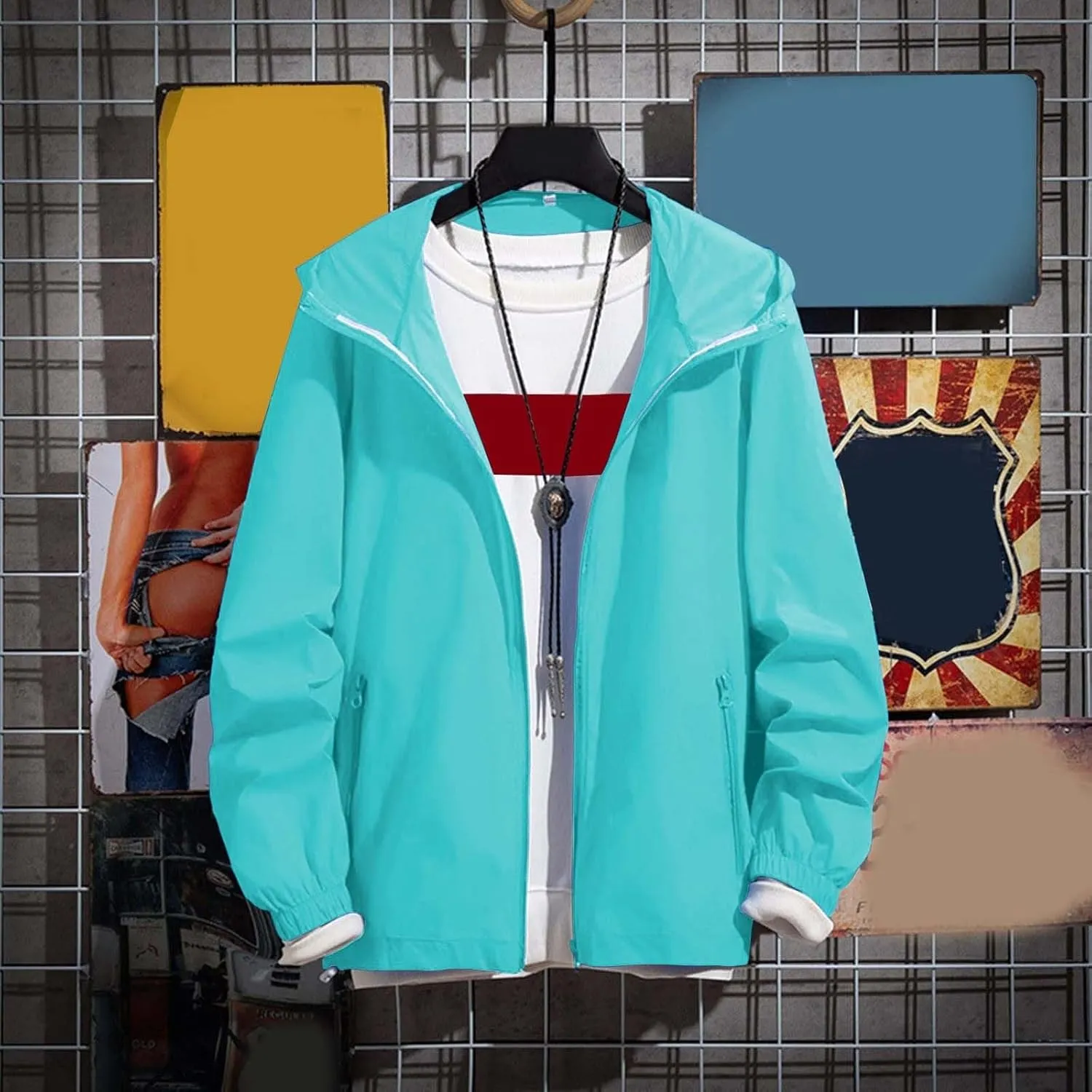 Men's Lightweight Fleece Bomber Jackets Light Track Jackets Casual Winter Windbreaker Outdoor Golf Fashion Coats